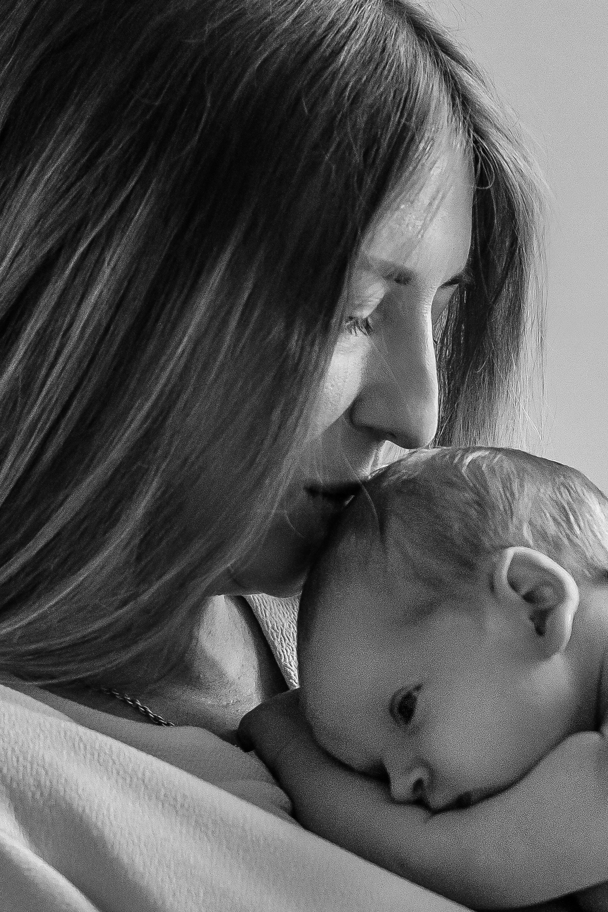 Оля и новорожденный Дима. Семейный и детский фотограф Кущ Наташа