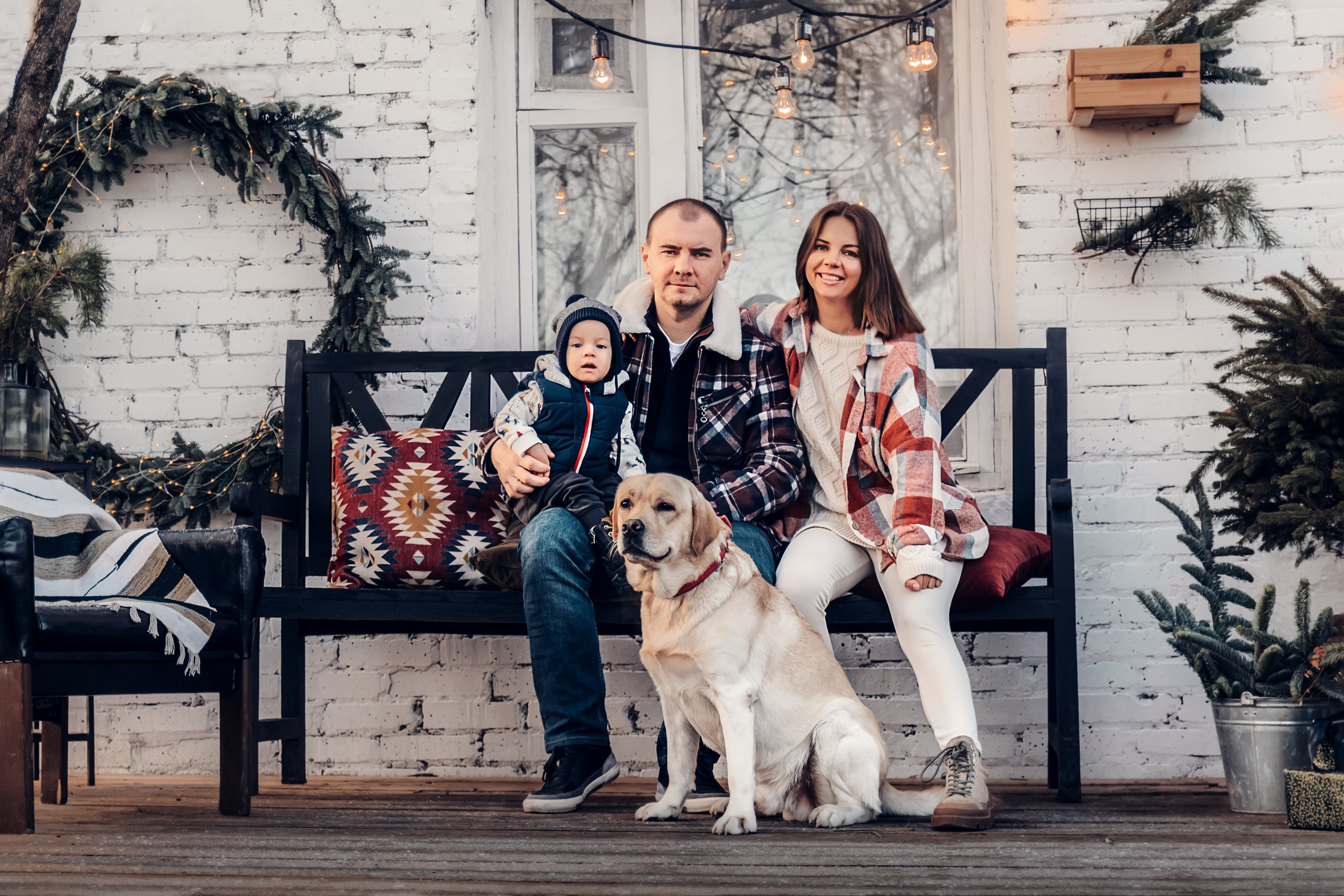 Яна и ее семья, новогодняя фотосессия. Семейный и детский фотограф Кущ Наташа