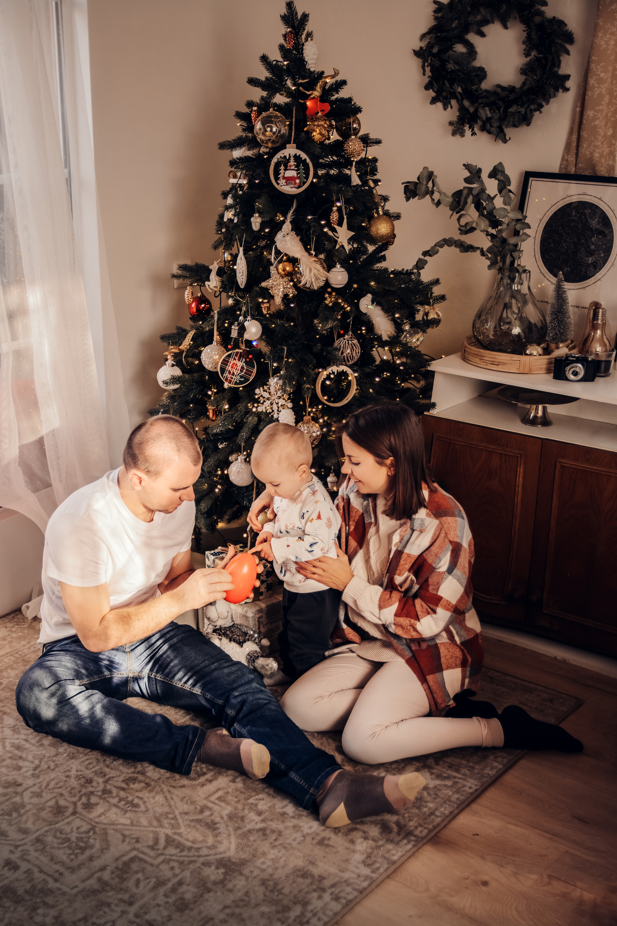 Яна и ее семья, новогодняя фотосессия. Семейный и детский фотограф Кущ Наташа