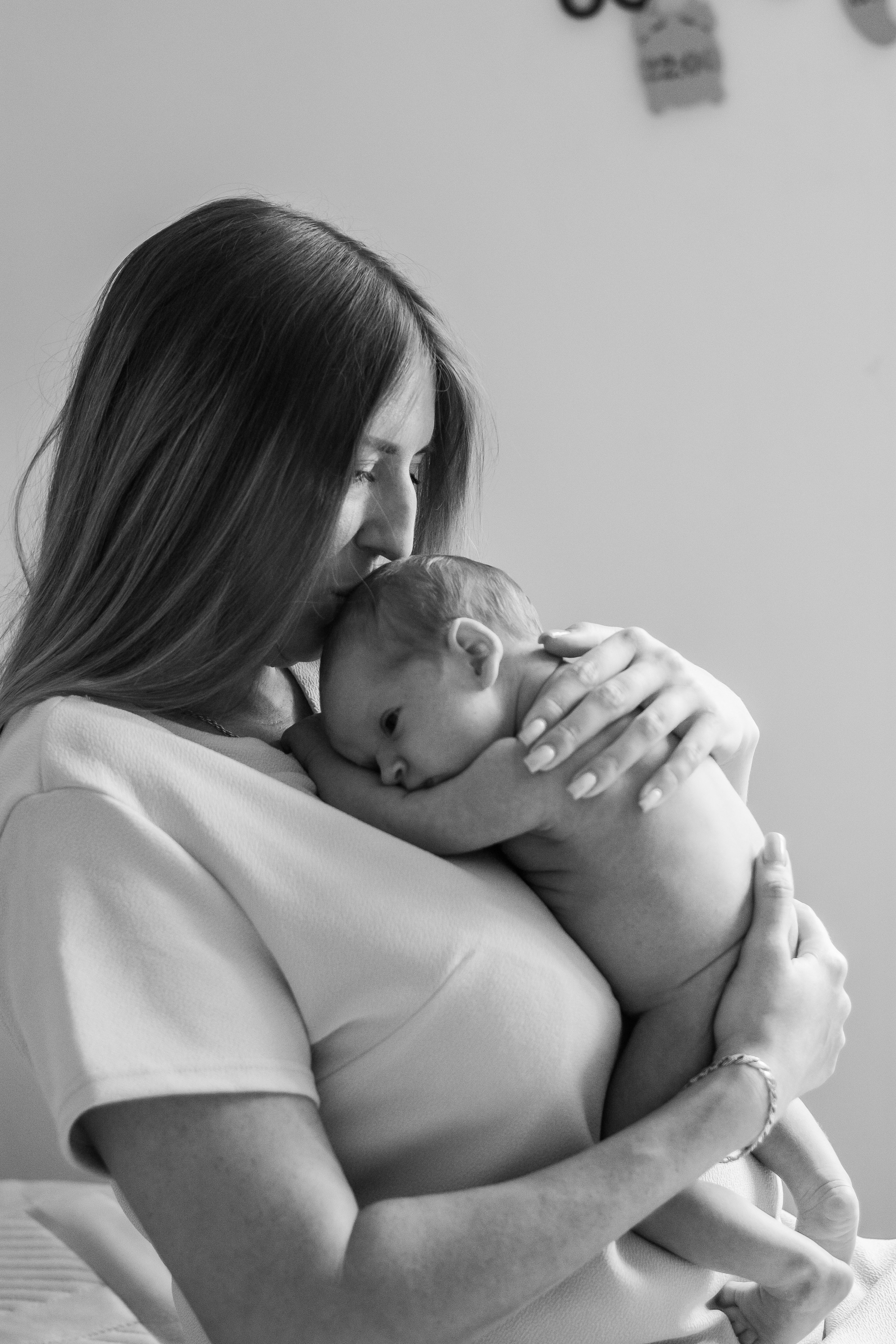 Оля и новорожденный Дима. Семейный и детский фотограф Кущ Наташа