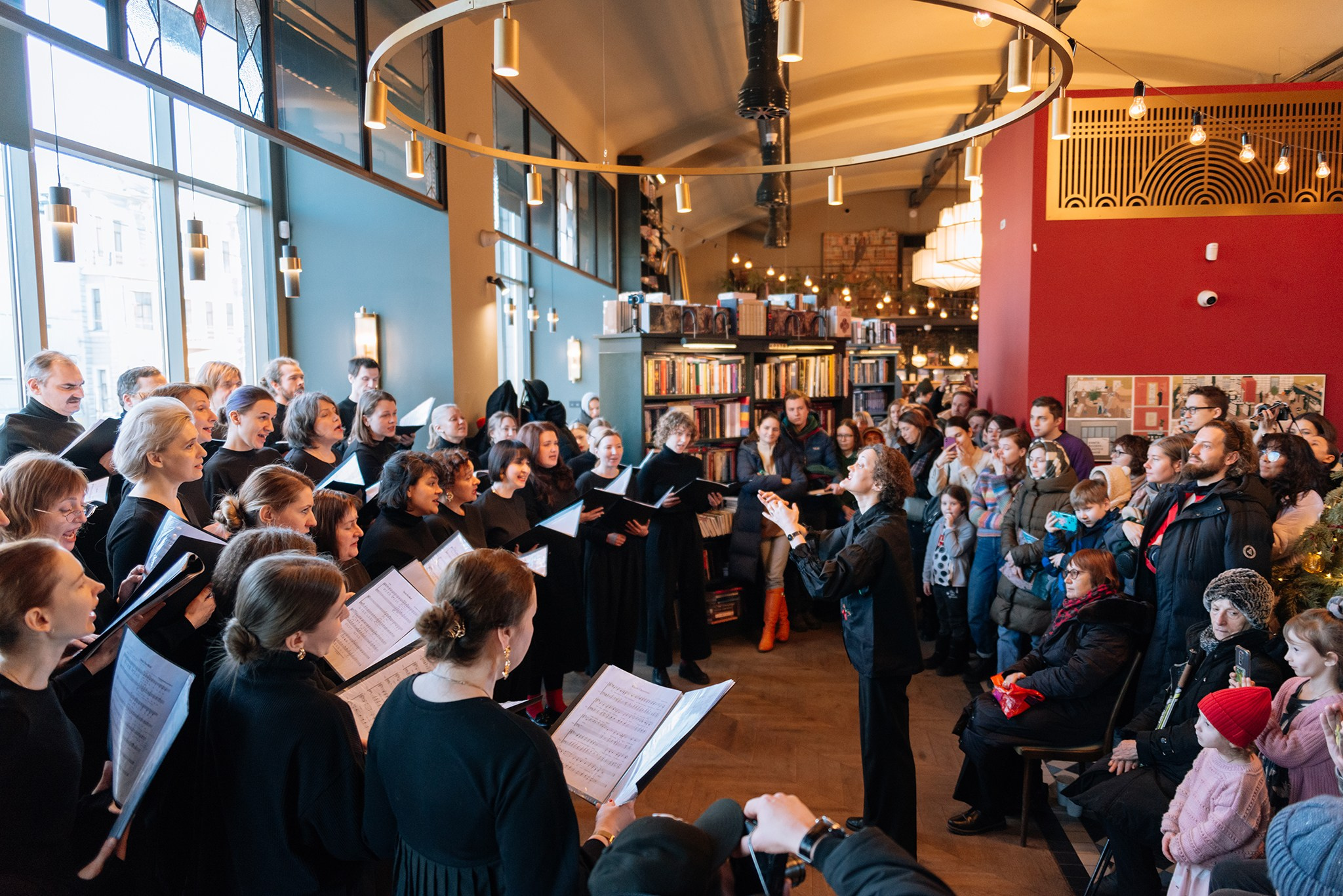 Хор Большой распев в Подписных Изданиях. Январь 24. Репортажный фотограф в Санкт-Петербурге Анастасия Клёпова