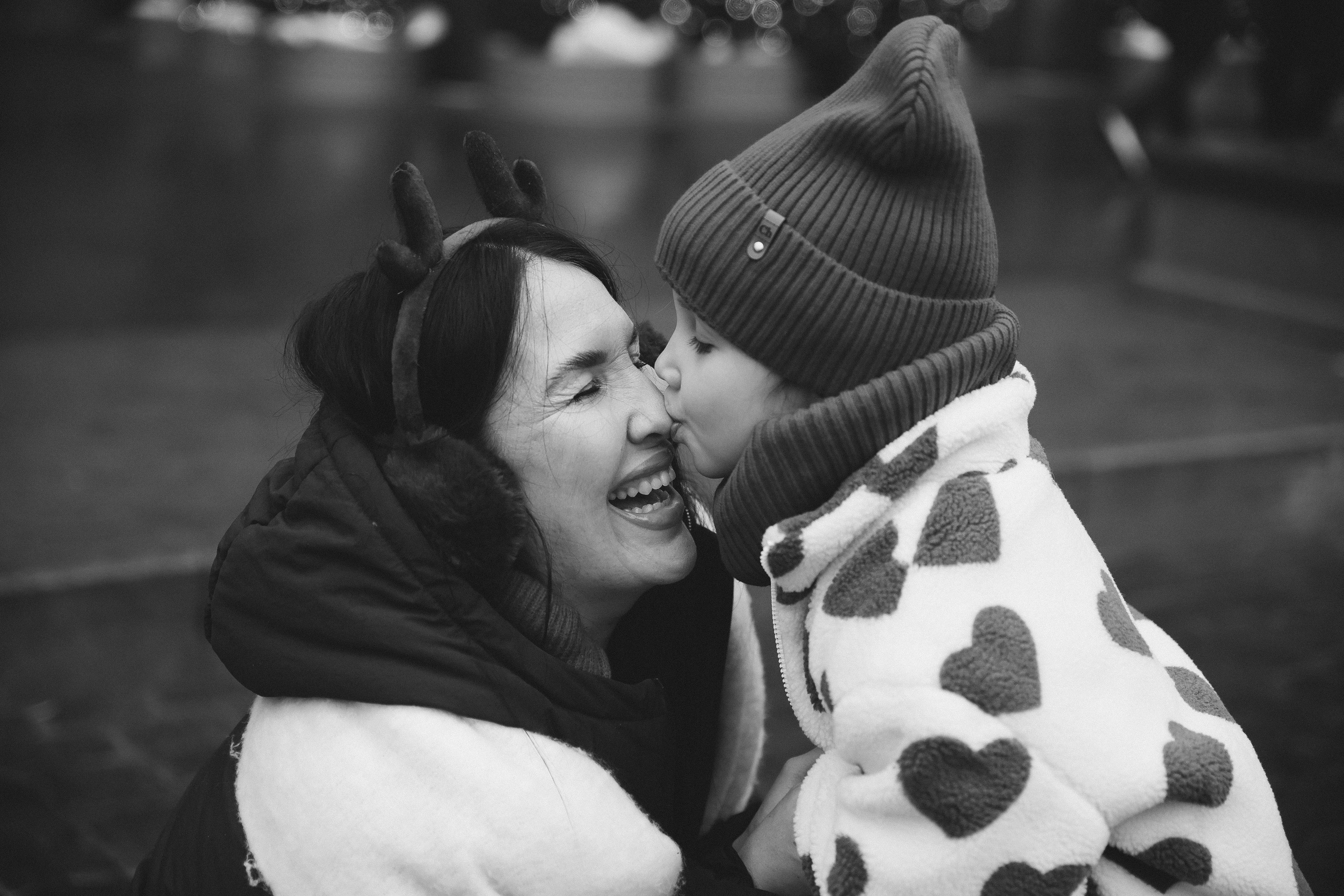 Новогодняя фотосессия на Гум ярмарка мама и дочка. Фотограф Владимир Москва