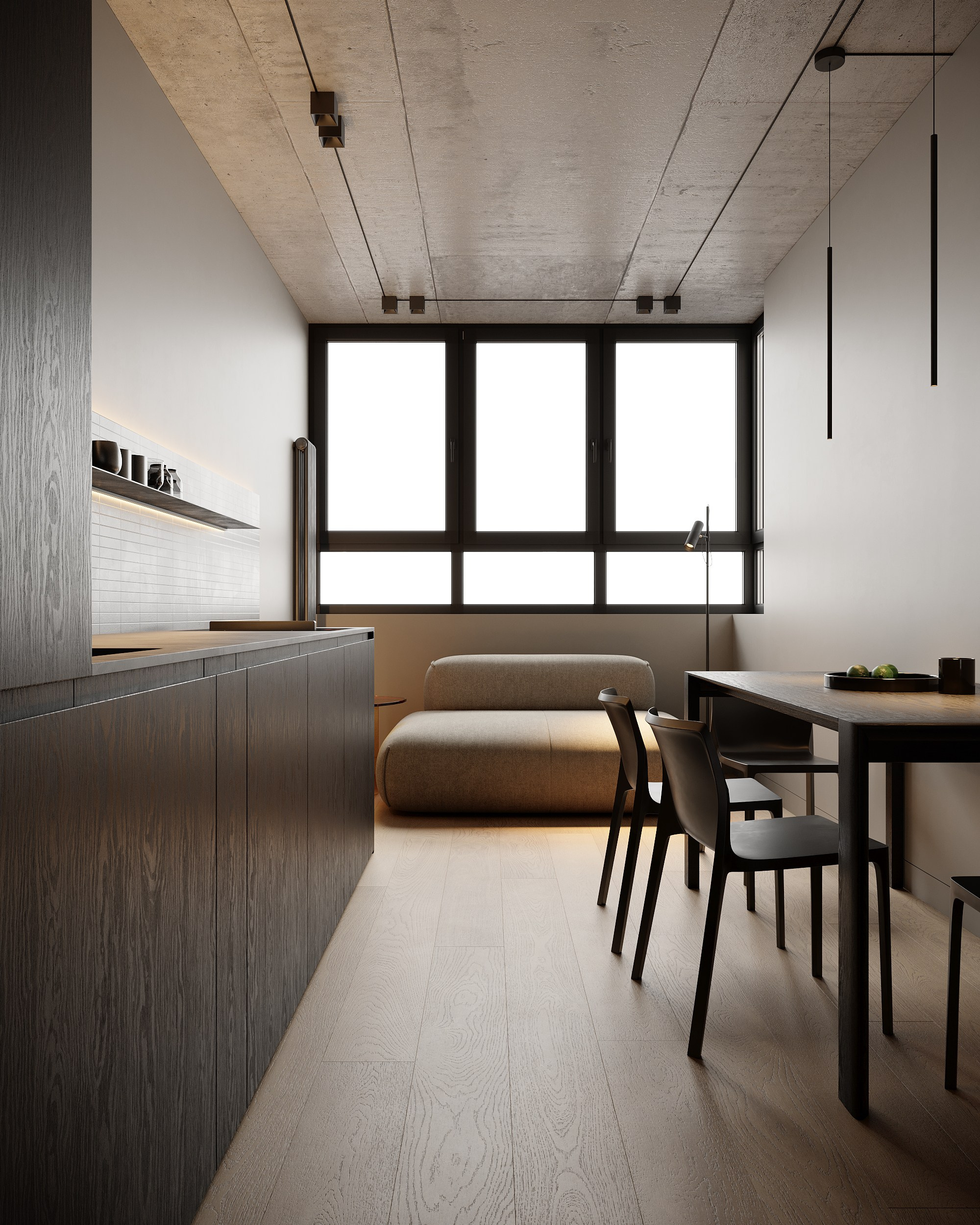 Брутальная квартира с черными акцентами для холостяка. Дизайн интерьера Санкт-Петербург | Москва | Калининград