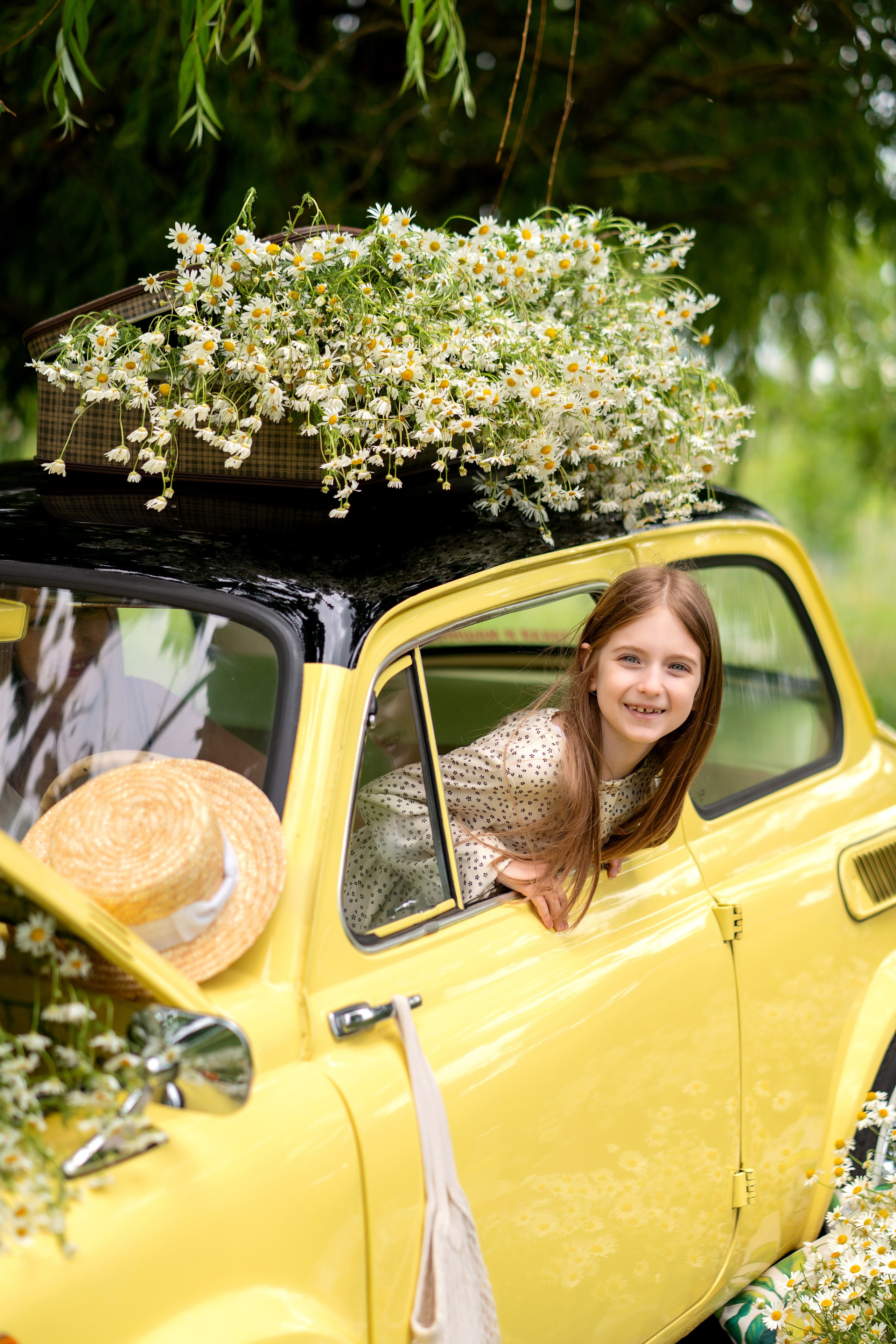 Фотодень Машина с ромашками. Семейный и свадебный фотограф Минск, Беларусь Анна Орловская