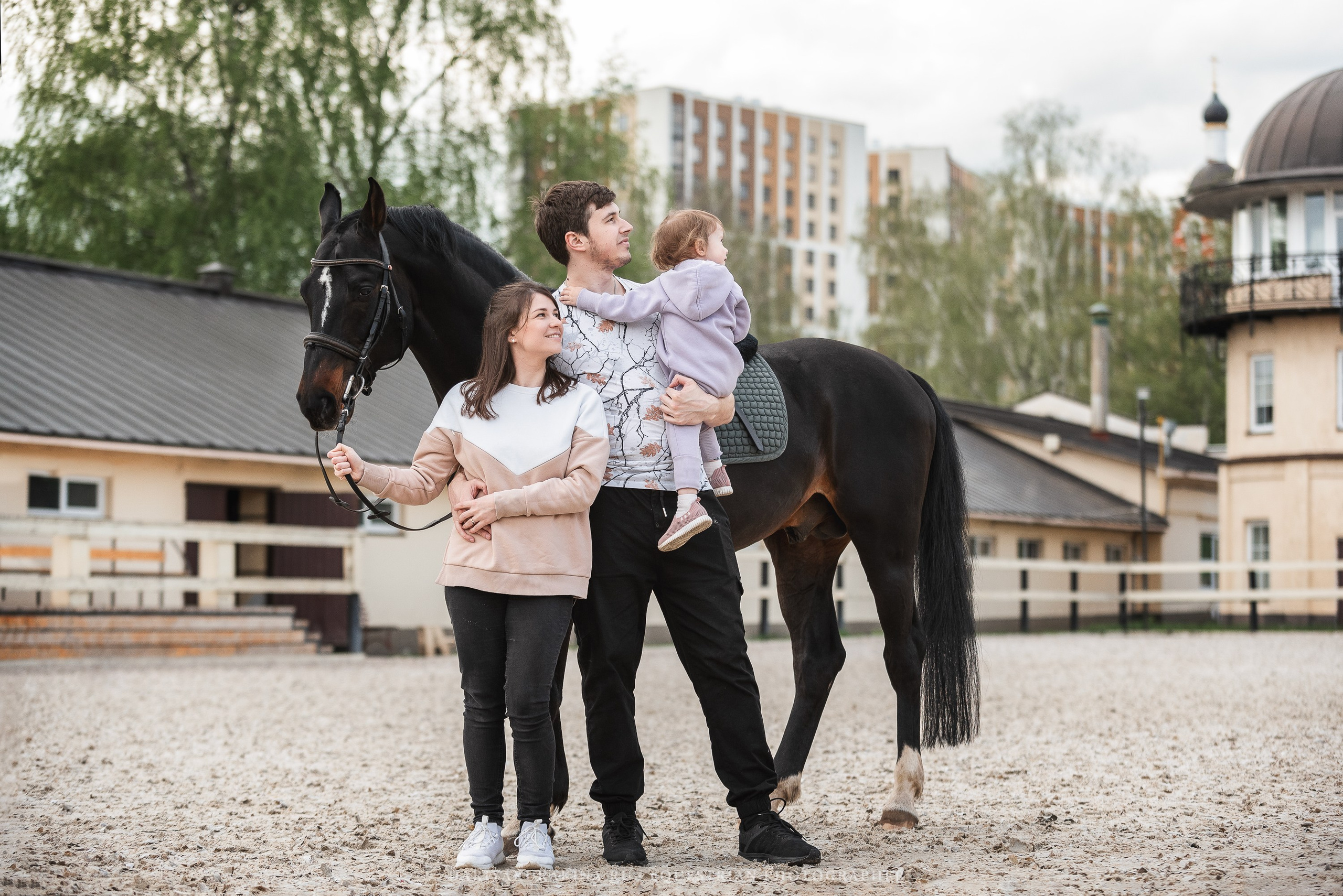 Ира, Боря и Ника с Кливом, HORSIO. Конный фотограф Куракина Дарья • Фотосессии с лошадьми