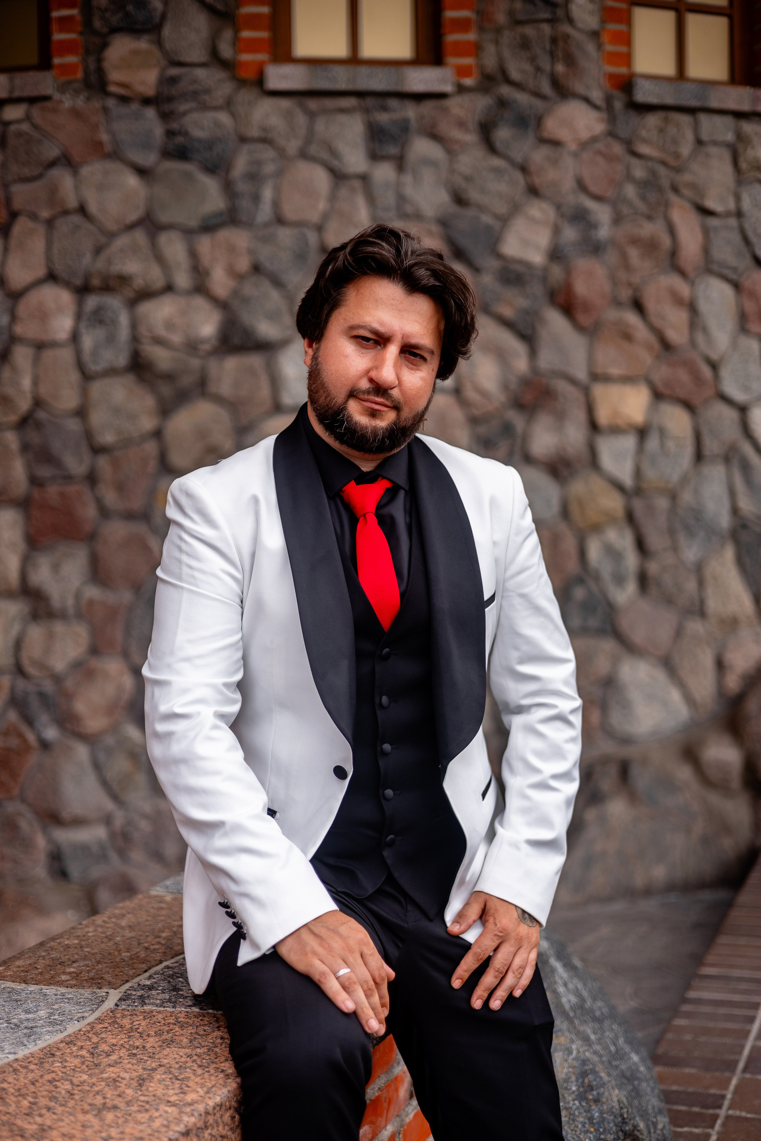 Евгений Саранцев, президент мотоклуба «Garage 13 MCC» и прекрасная Ирина. Фотограф Елена Медок Калининград