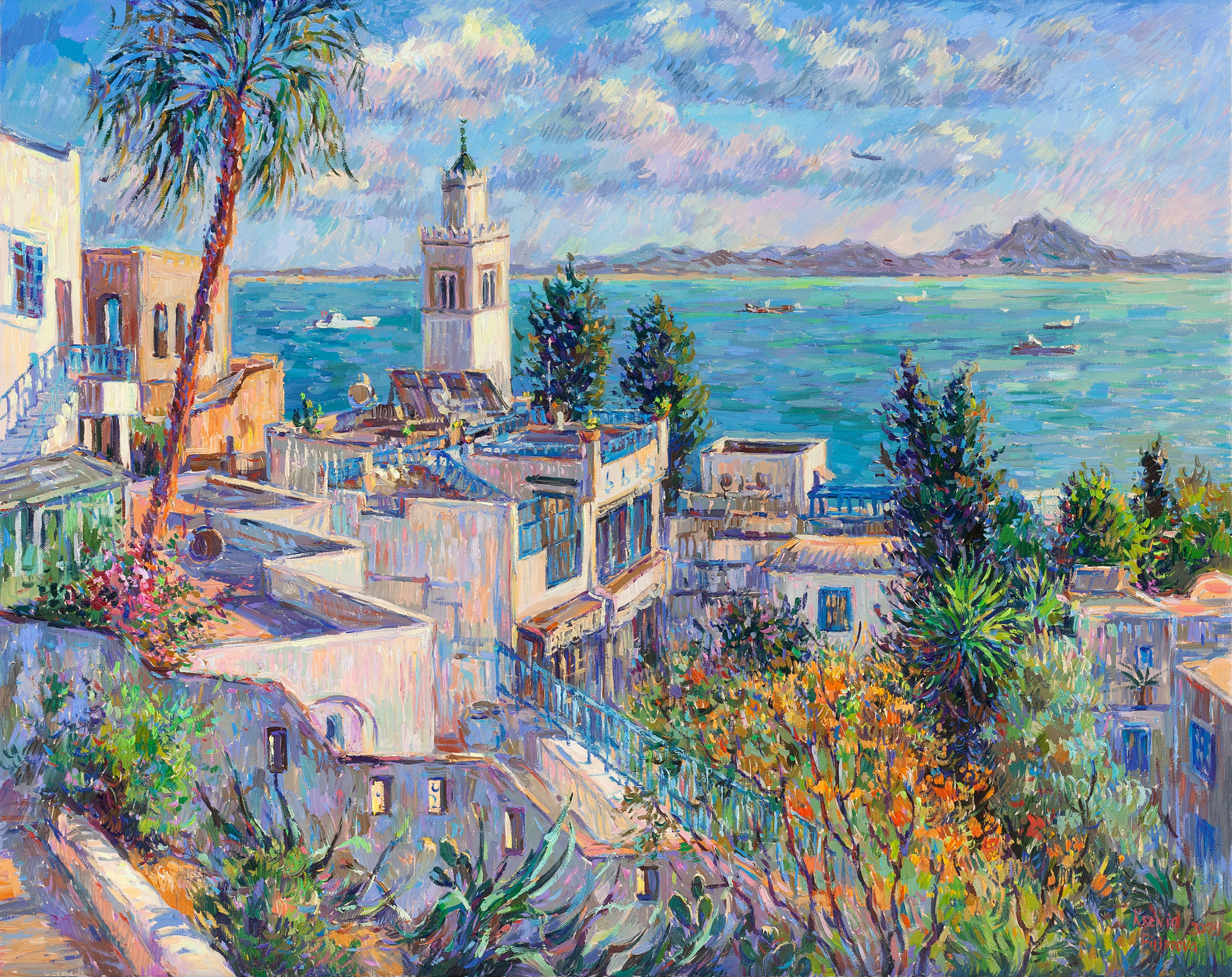 Sidi bou Said. Artist Ksenia Filippova