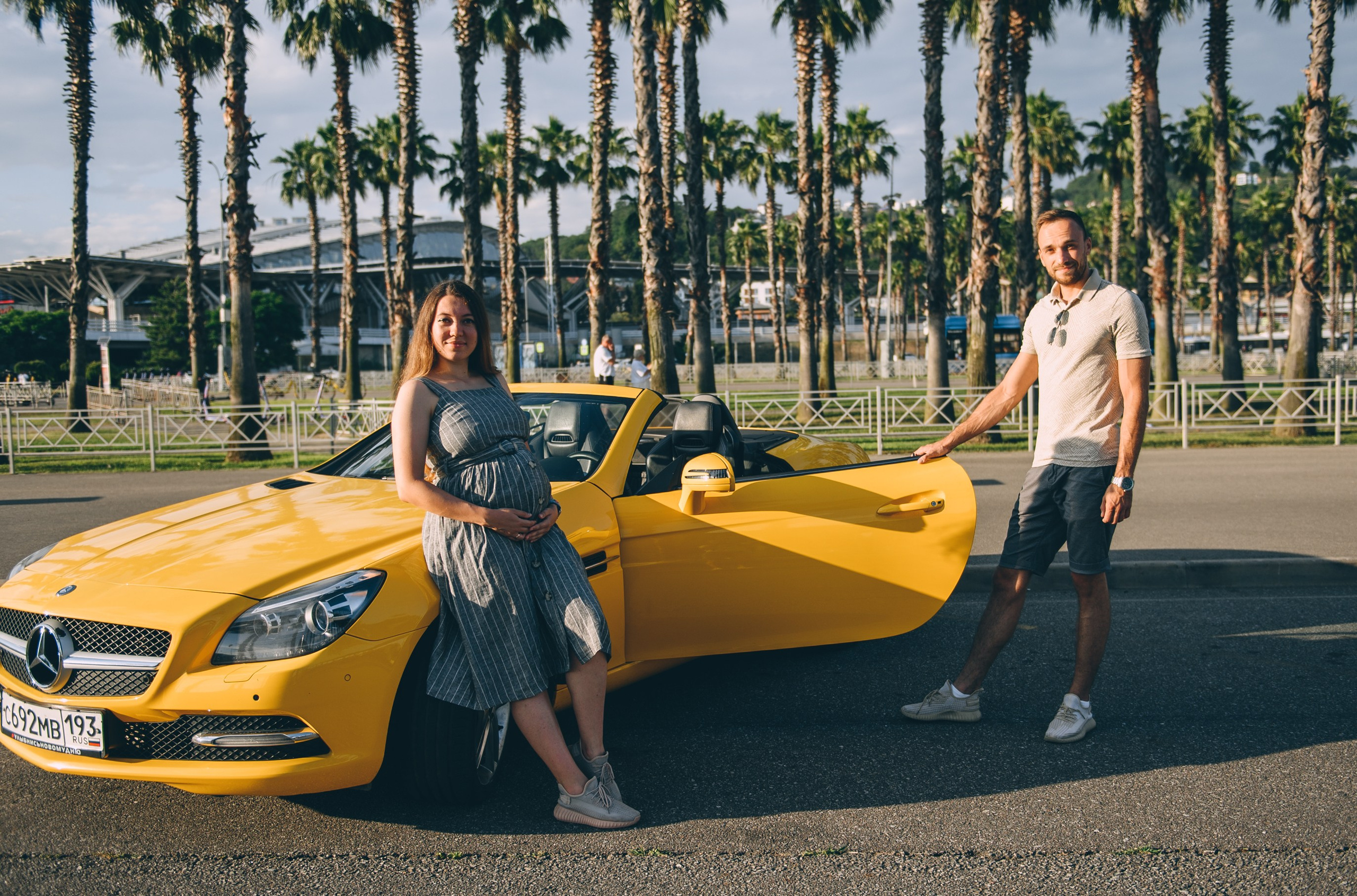 Беременность, кабриолет, пальмы. Свадебный и семейный фотограф София Невская