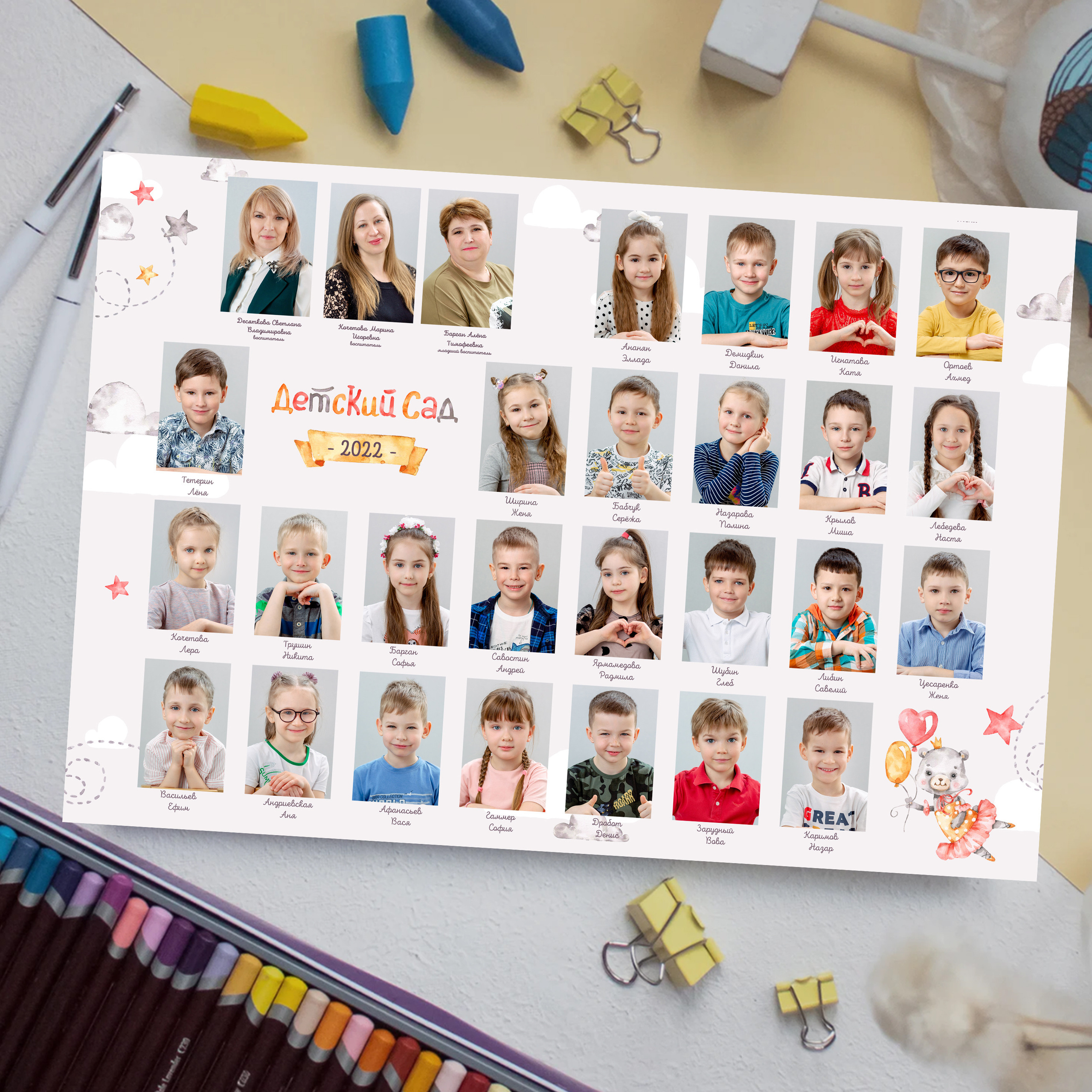 Печать фото А4 . Виньетка группы