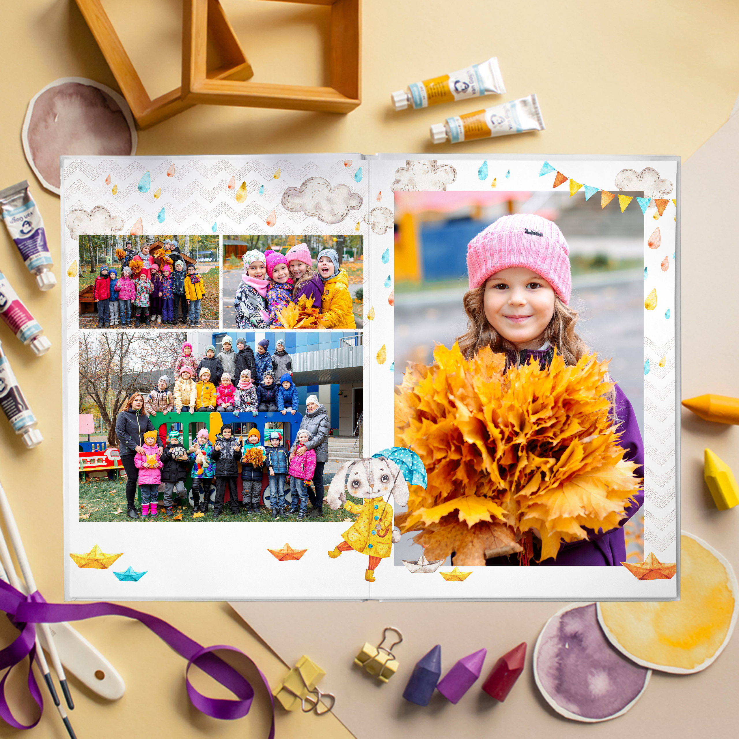 Альбом « Белый кролик». Выпускные альбомы для детского сада и школы