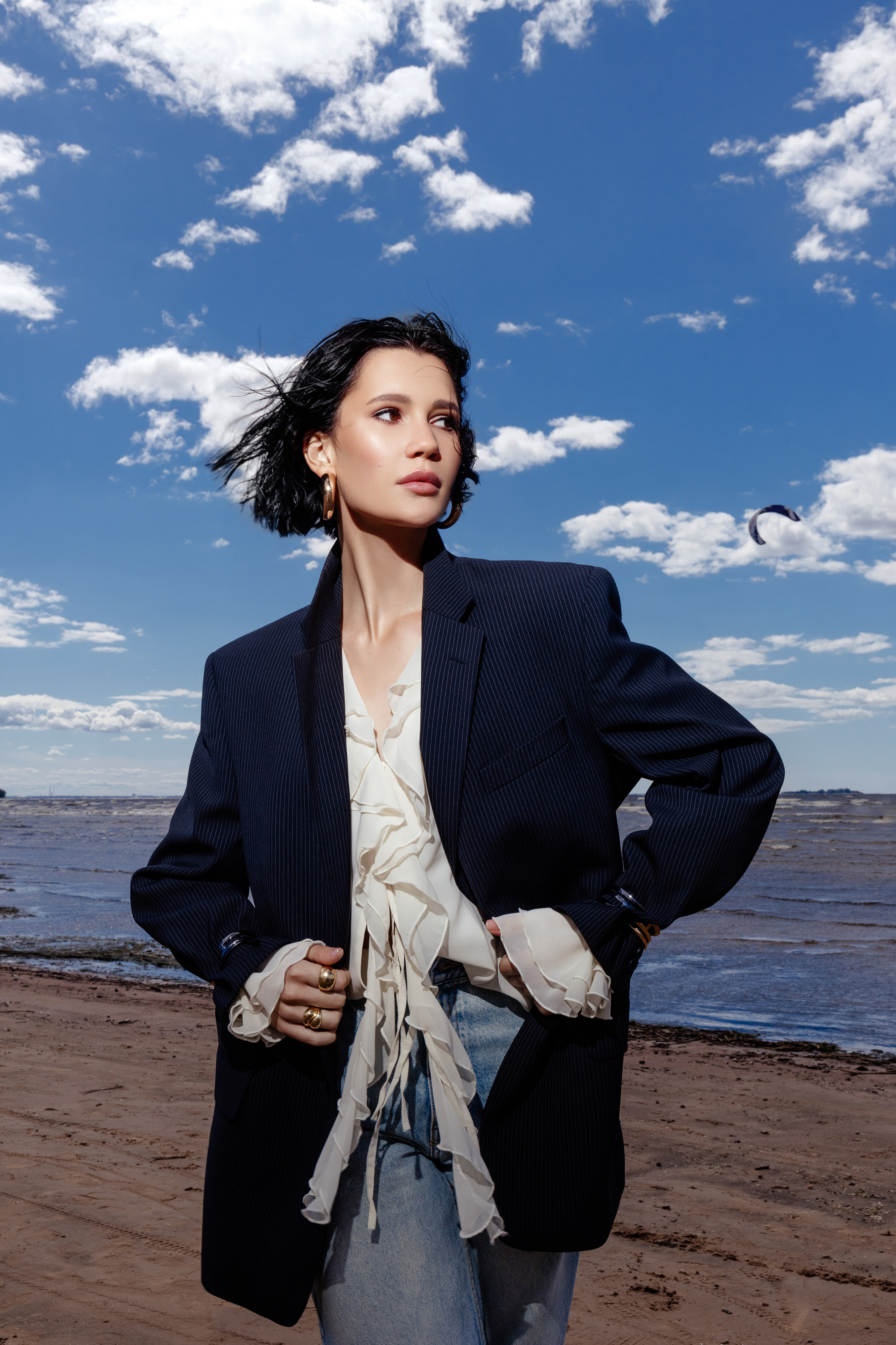 Летняя fashion-съёмка в Петербурге — на Финском заливе