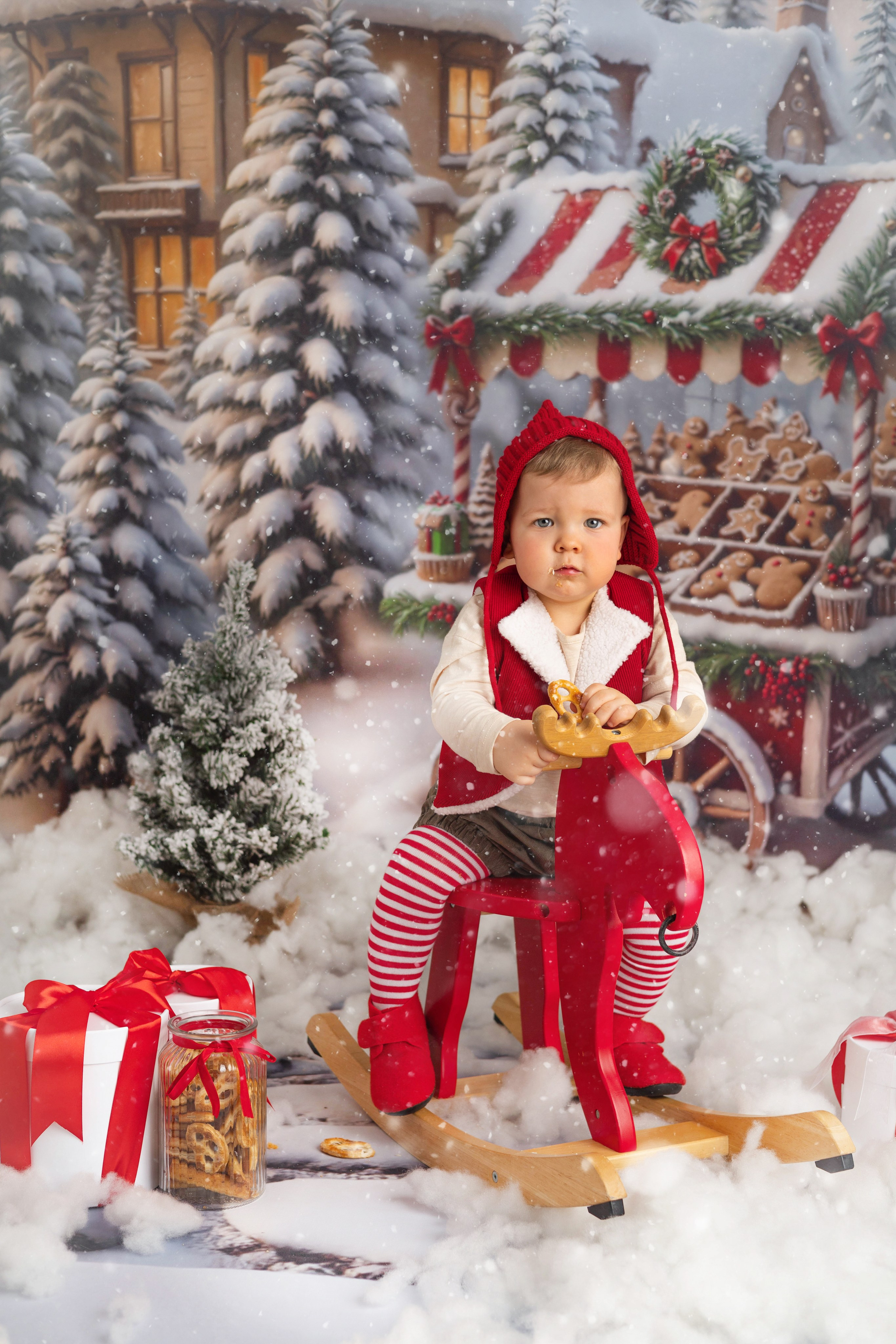 «Новогодний гномик». «Вкадре» — фотосессия новорожденных Тула | детский фотограф в Туле