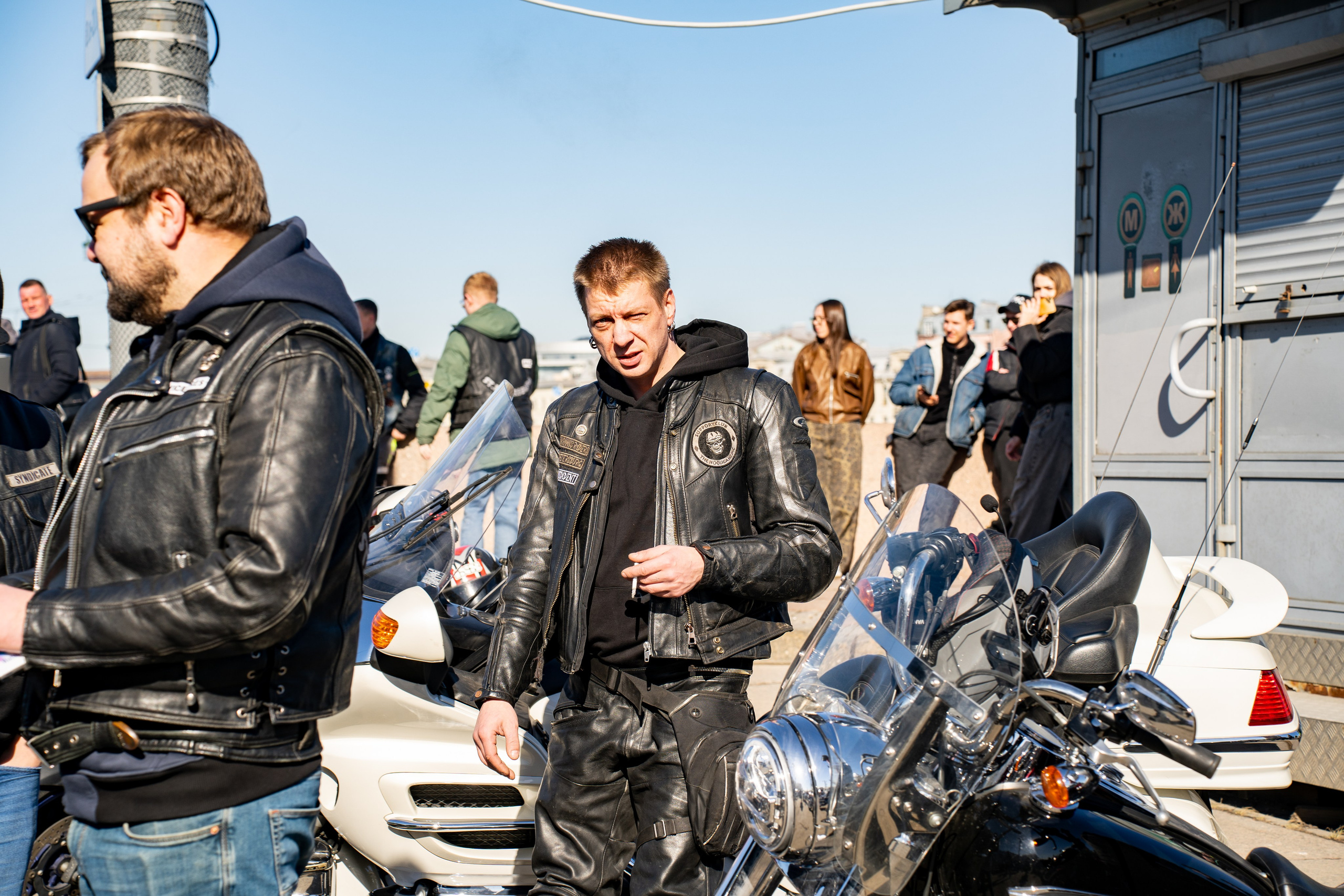 Весенний прохват мотоклуба Normans Riders MC. Концертный и репортажный фотограф в Санкт-Петербурге Слава Пахомов