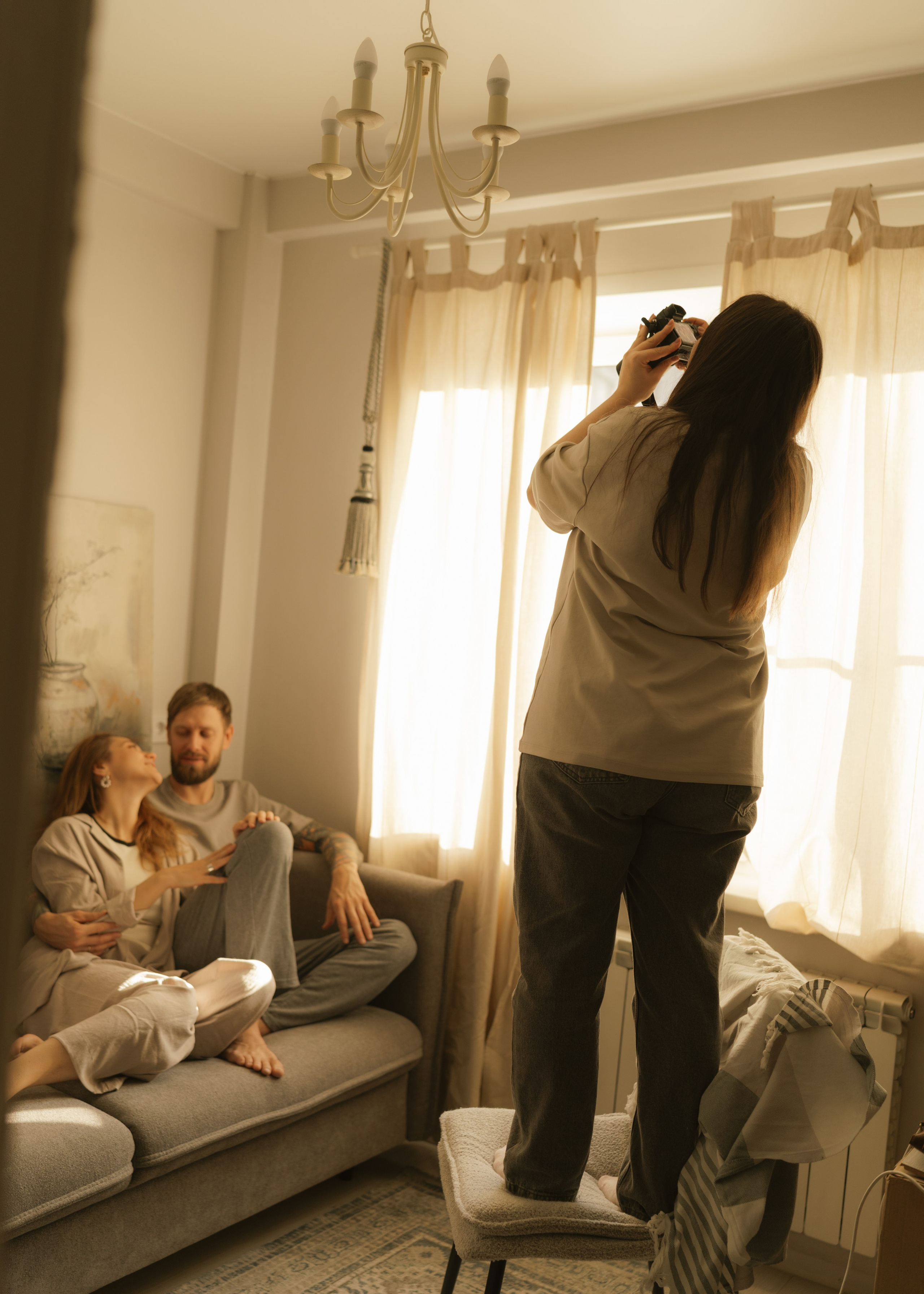 Катя и Андрей | домашняя. Фотограф в Новосибирске Диана Ильиных