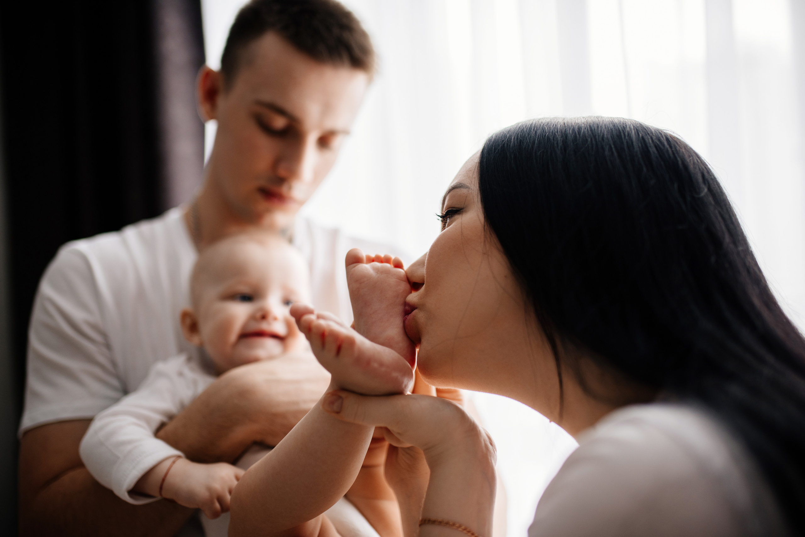 Анжела, Саша, Евочка. Семьи