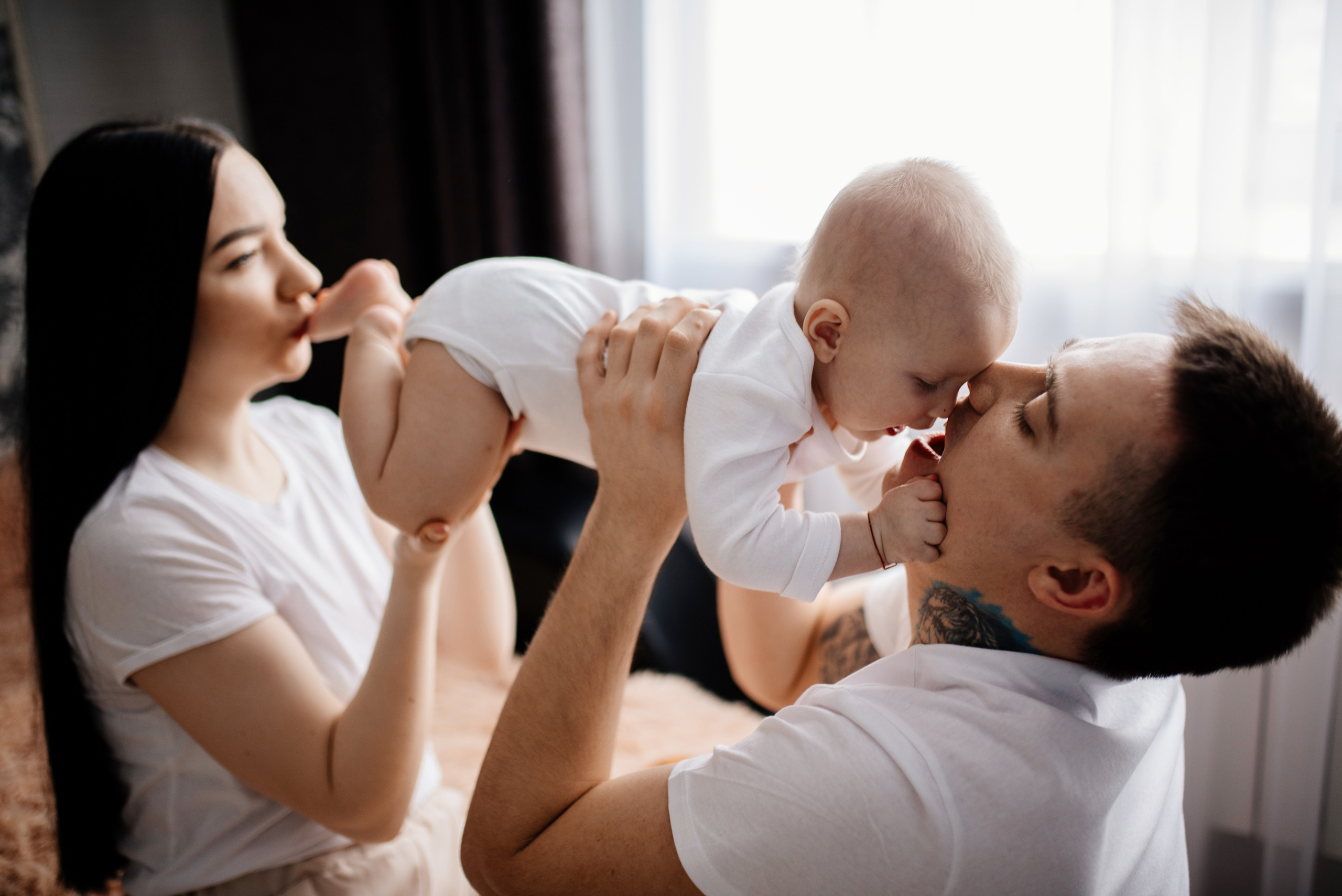 Анжела, Саша, Евочка. Семьи