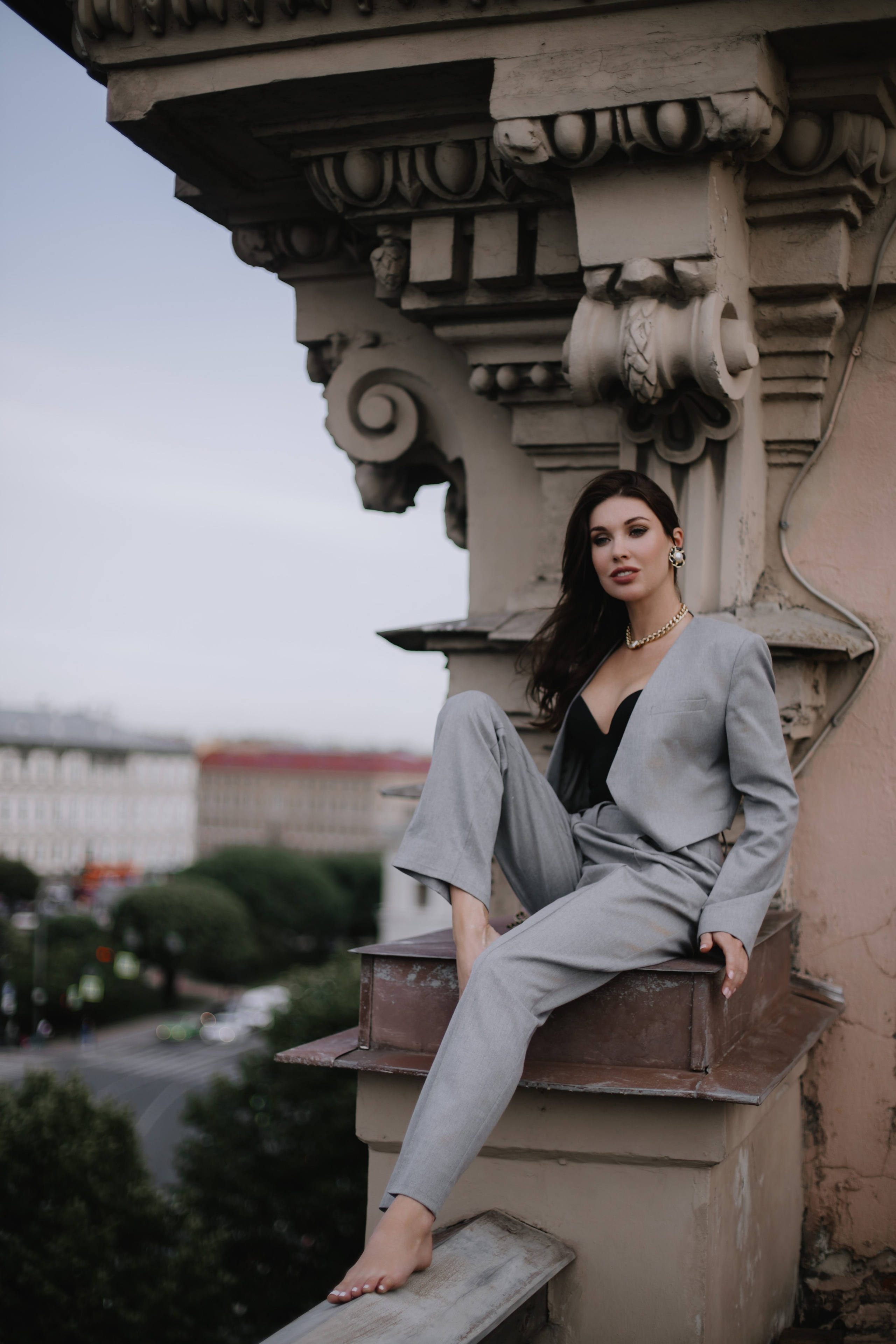 Вероника (съемка на крыше). Фотограф в Москве и Санкт-Петербурге Дарина