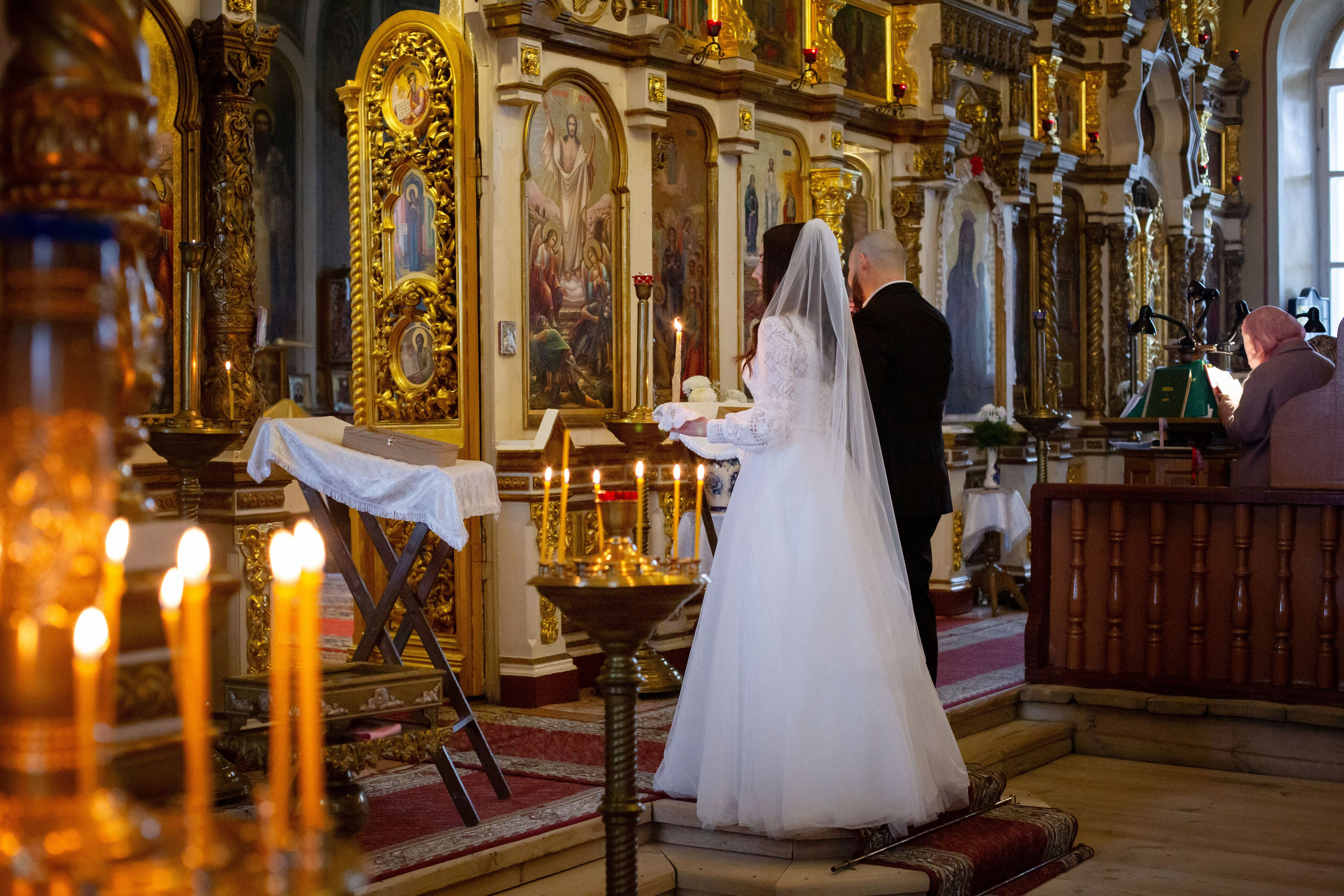 Венчание Дмитрий и Елена Воскресенский храм. Семейный и детский фотограф Анна Петракова