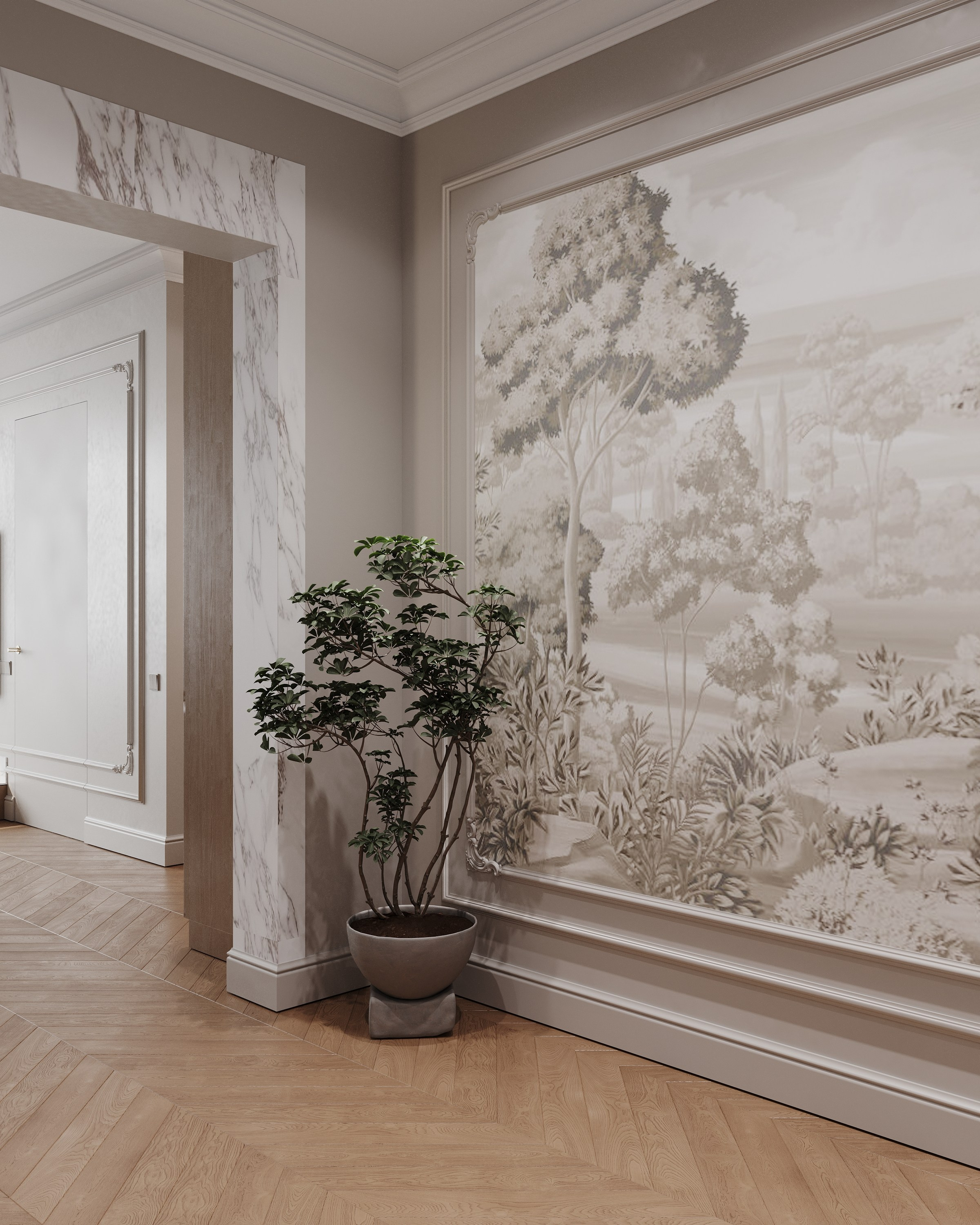 ЖК Легенда Московский 65 106 кв.м, г. Санкт-Петербург. 3d визуализатор Анастасия Науменко