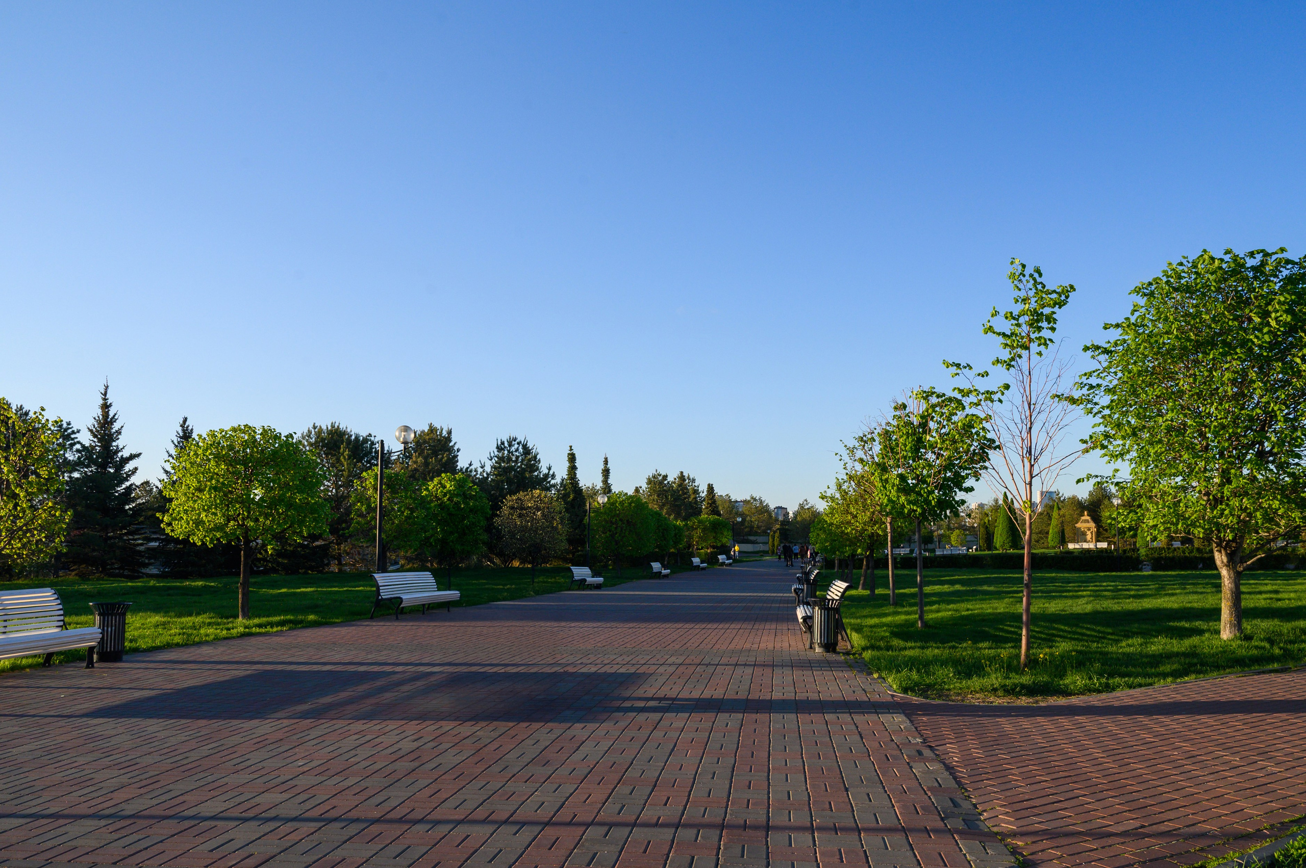 Сквер около дворца земледельцев в центре Казани