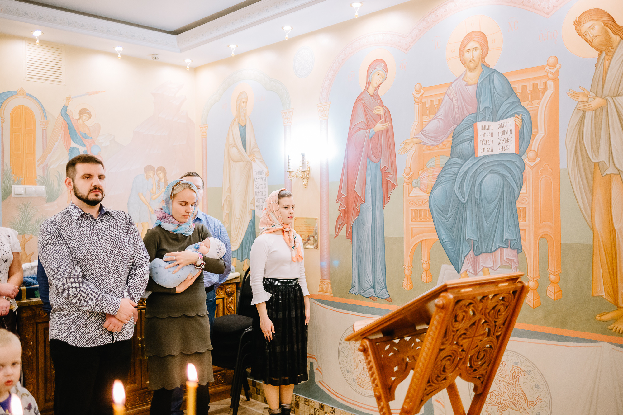 Фотограф на Крещение младенца в храме Георгия Победоносца на Поклонной горе