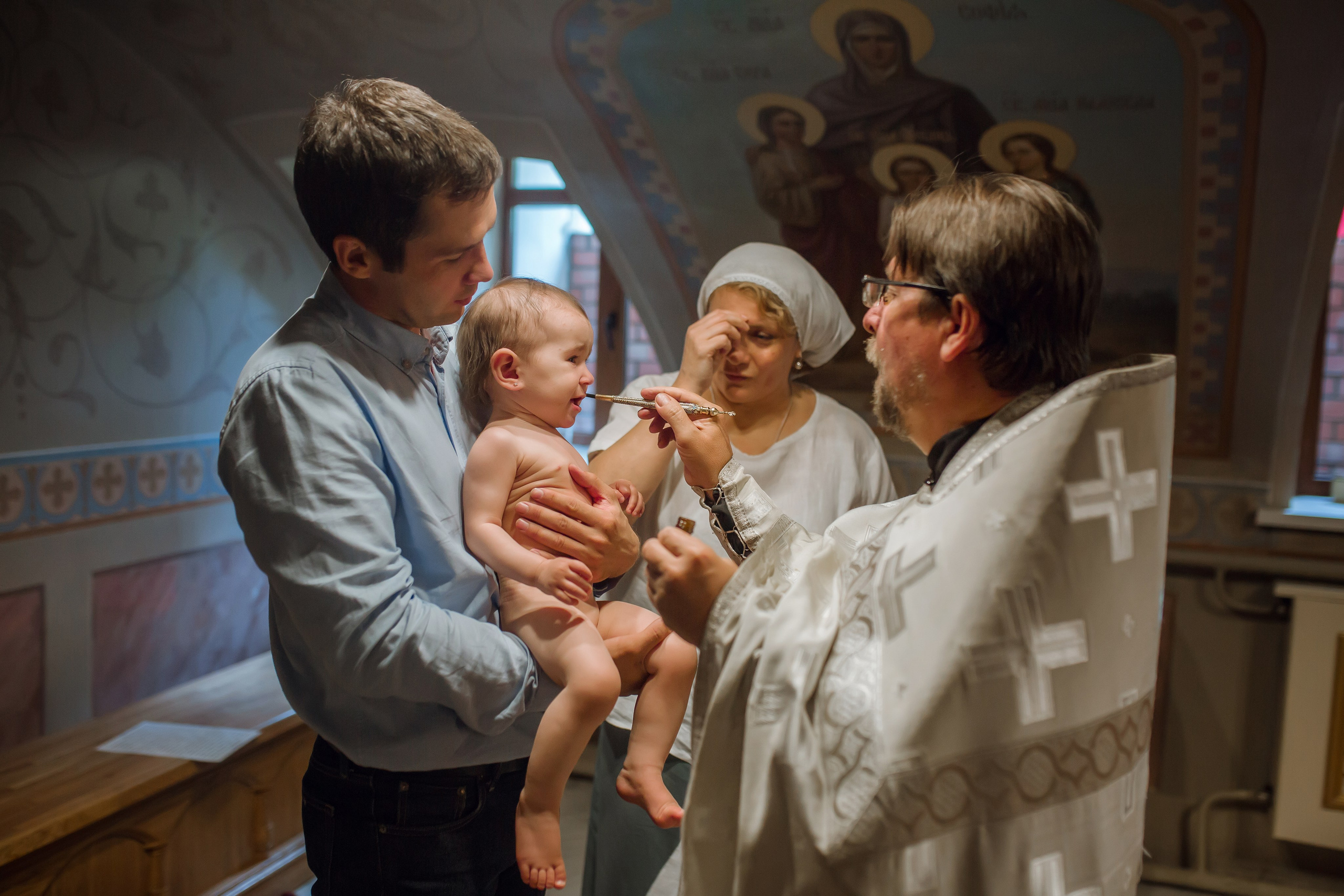 Крещение Любы. Фотограф на Крещение, семейный фотограф в Москве