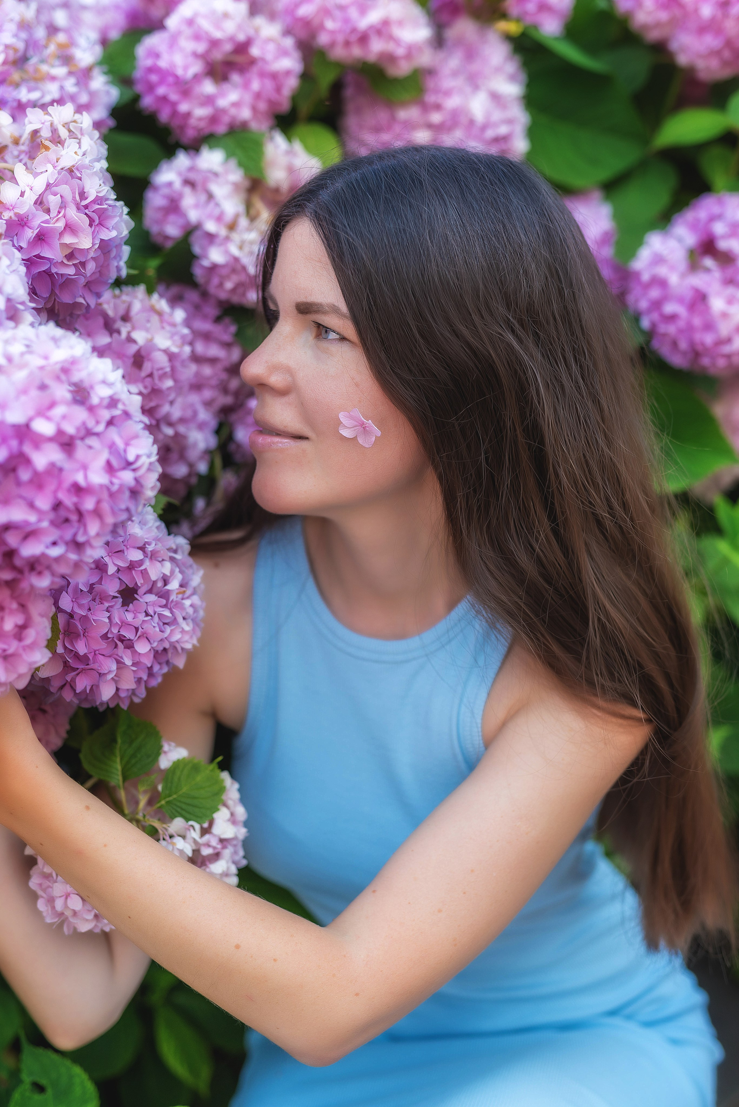Съёмка в гортензиях. Семейный, детский фотограф в Воронеже Анна Никитина