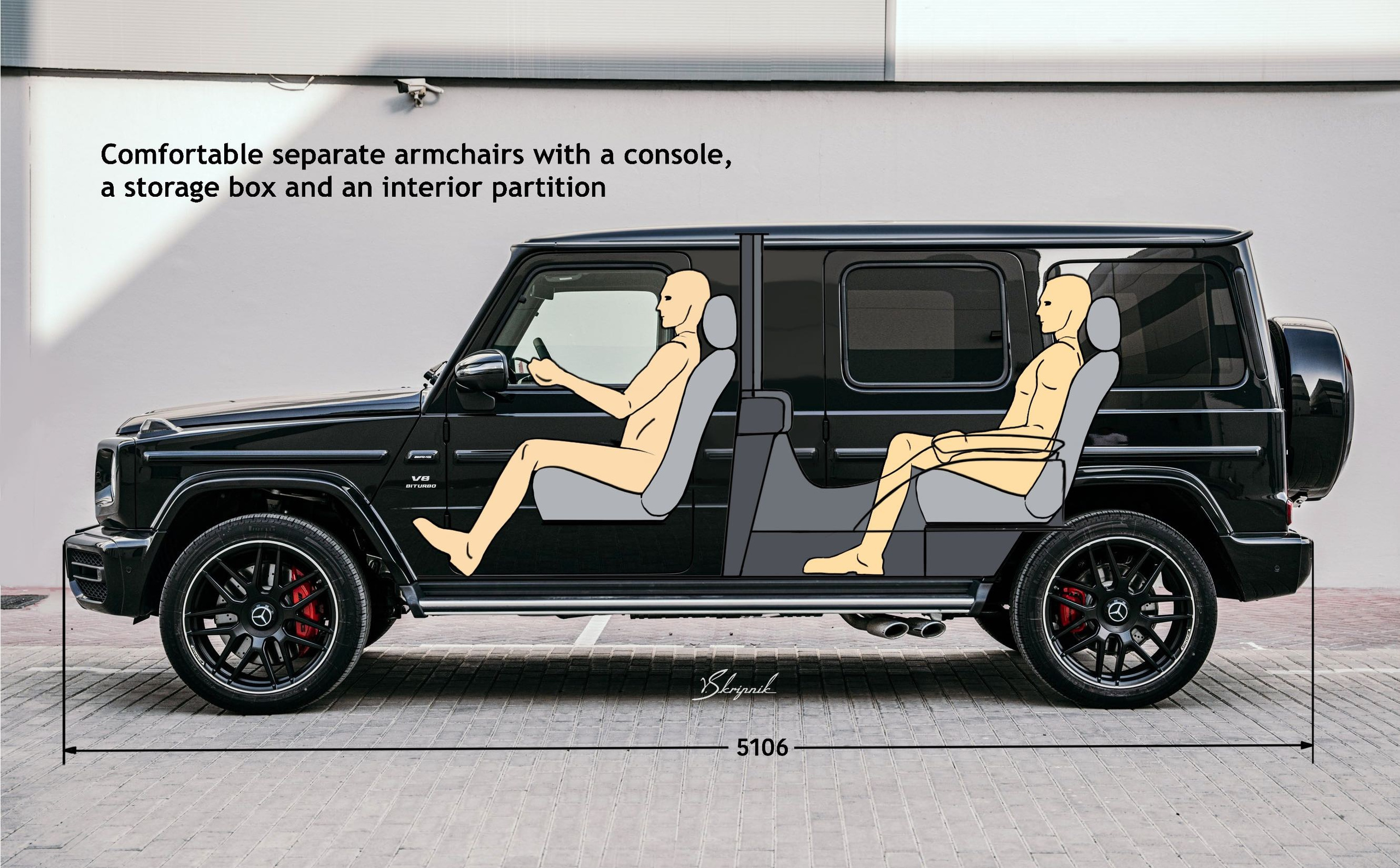 Mercedes G-class +500mm and Armored. Design Yachts and Cars