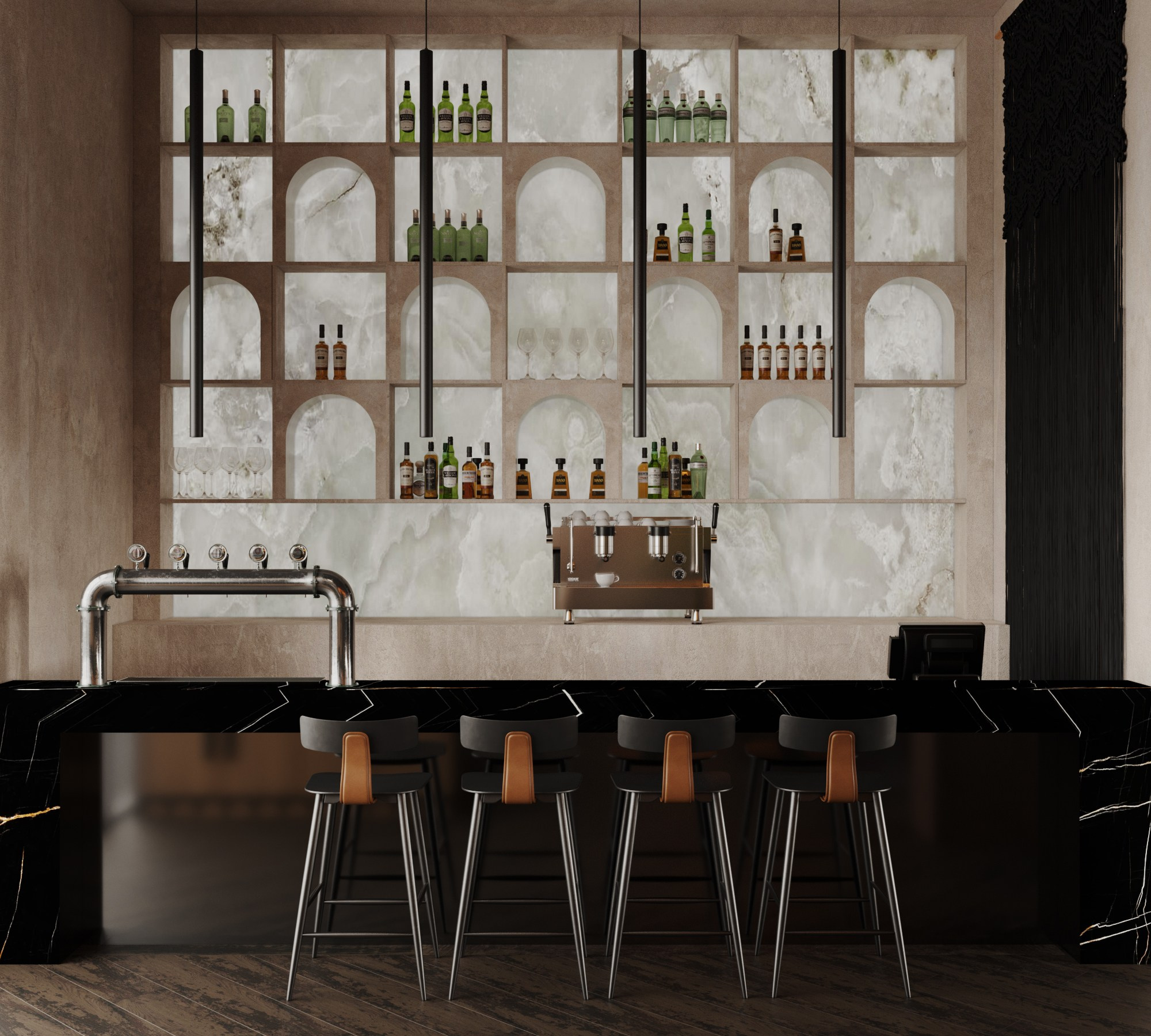 Проект Ресторан. Интерьерная 3D Визуализация