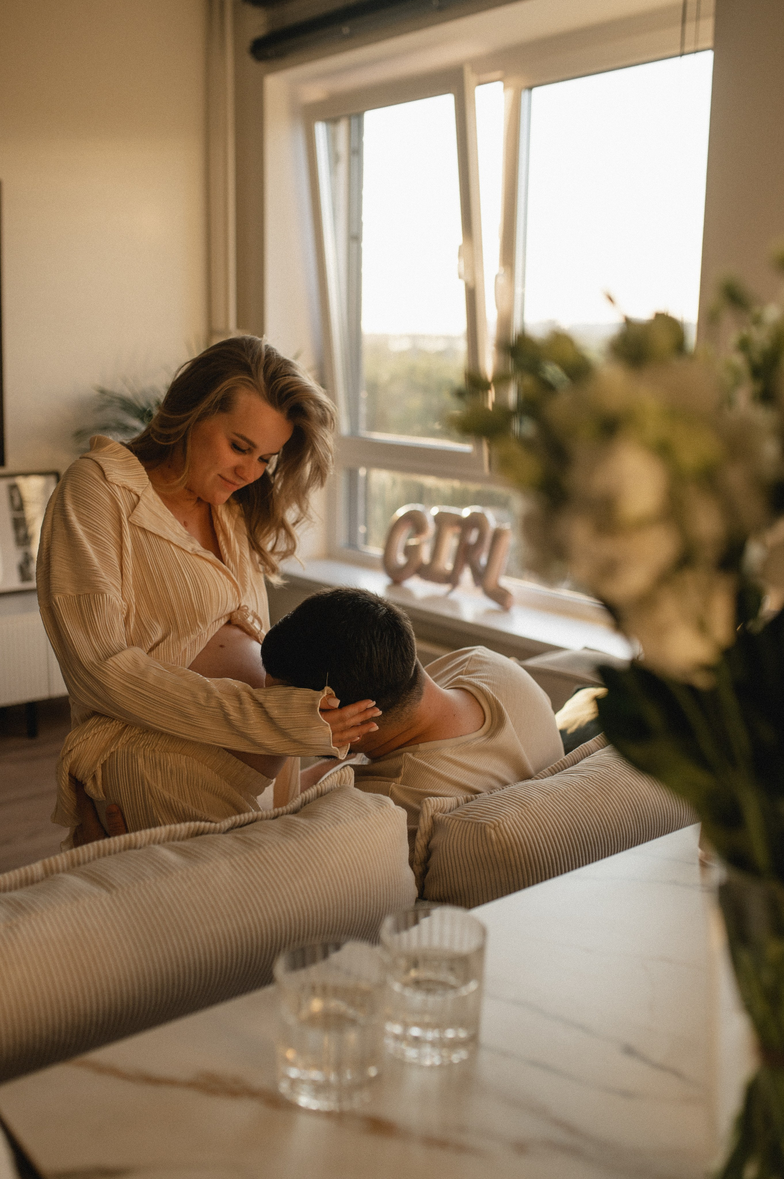 Домашняя фотосессия беременности. Семейная фотосессия Бутово Москва фотограф Алина Морщагина