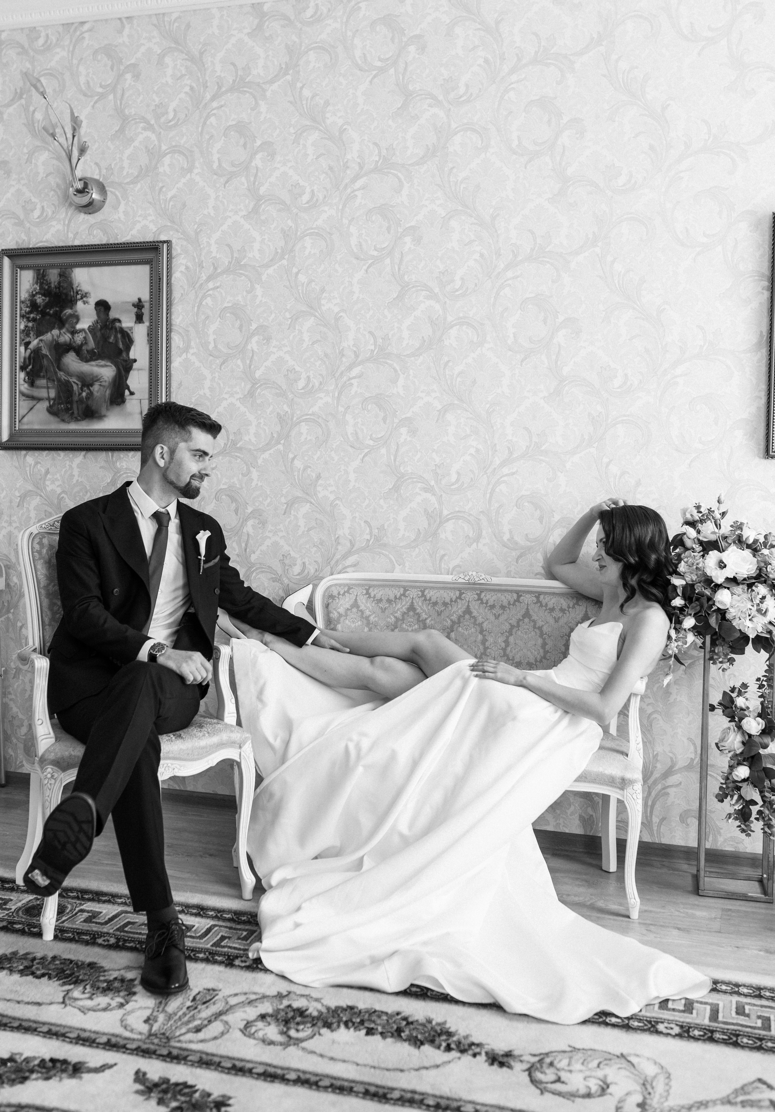 Прогулки во время свадебного банкета. Happiness is in the moments