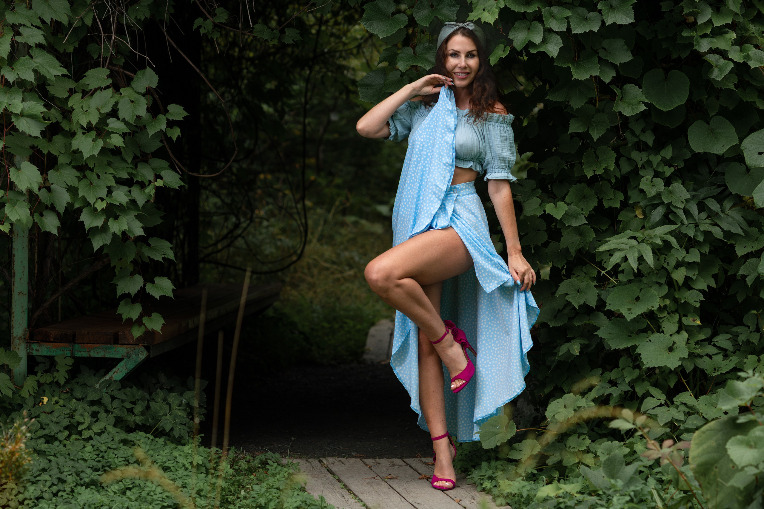 Девушка в голубом. Фотограф Андрей Серенков