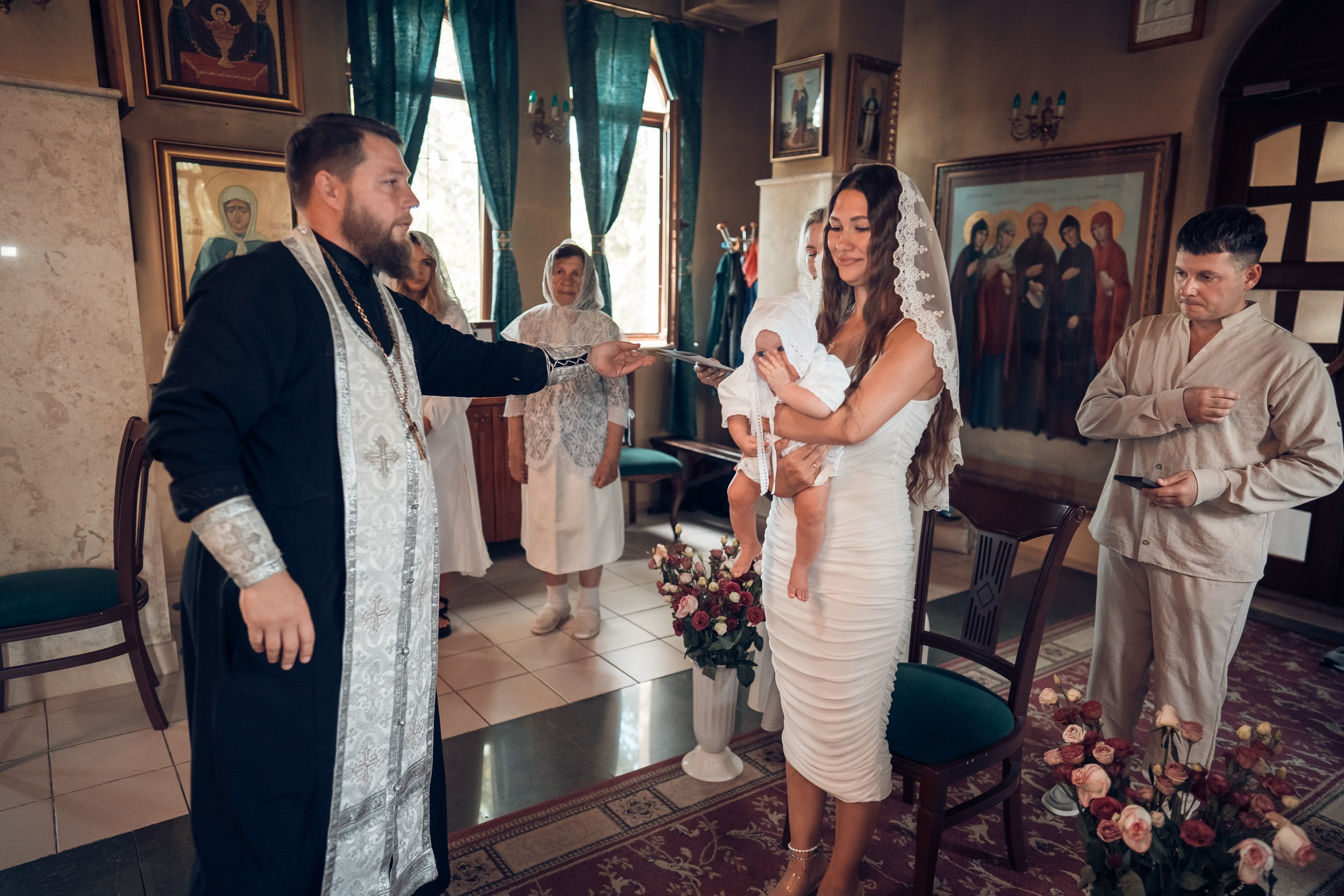 Крещение в храме Прп.Сергия Радонежского с. Орлиное. Церковный фотограф Севастополь