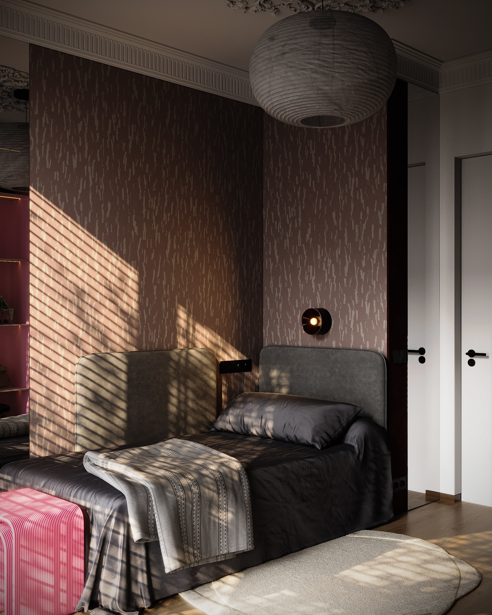 Детская для девочки. Визуализации интерьера