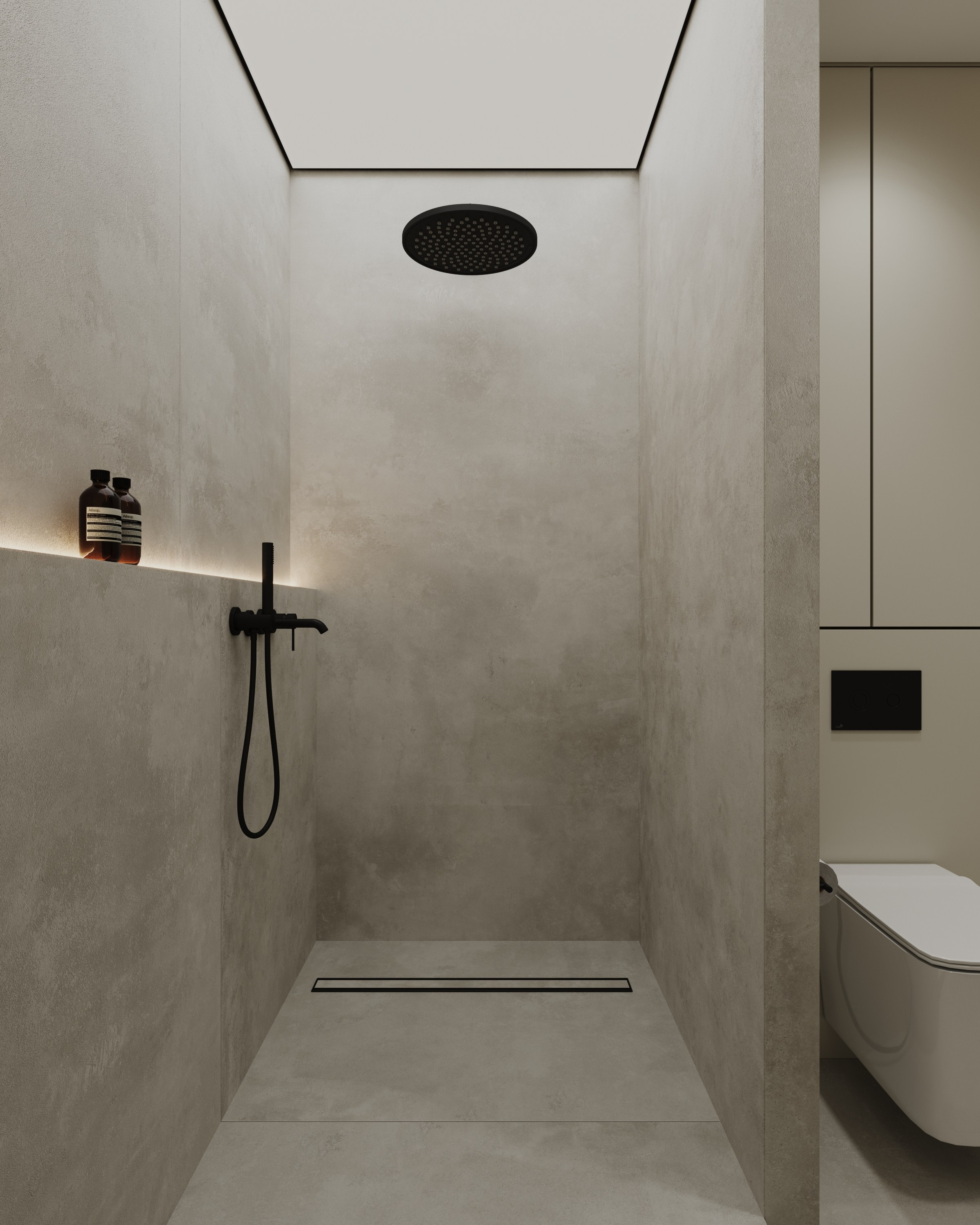 Санузел № 1. Визуализации интерьера