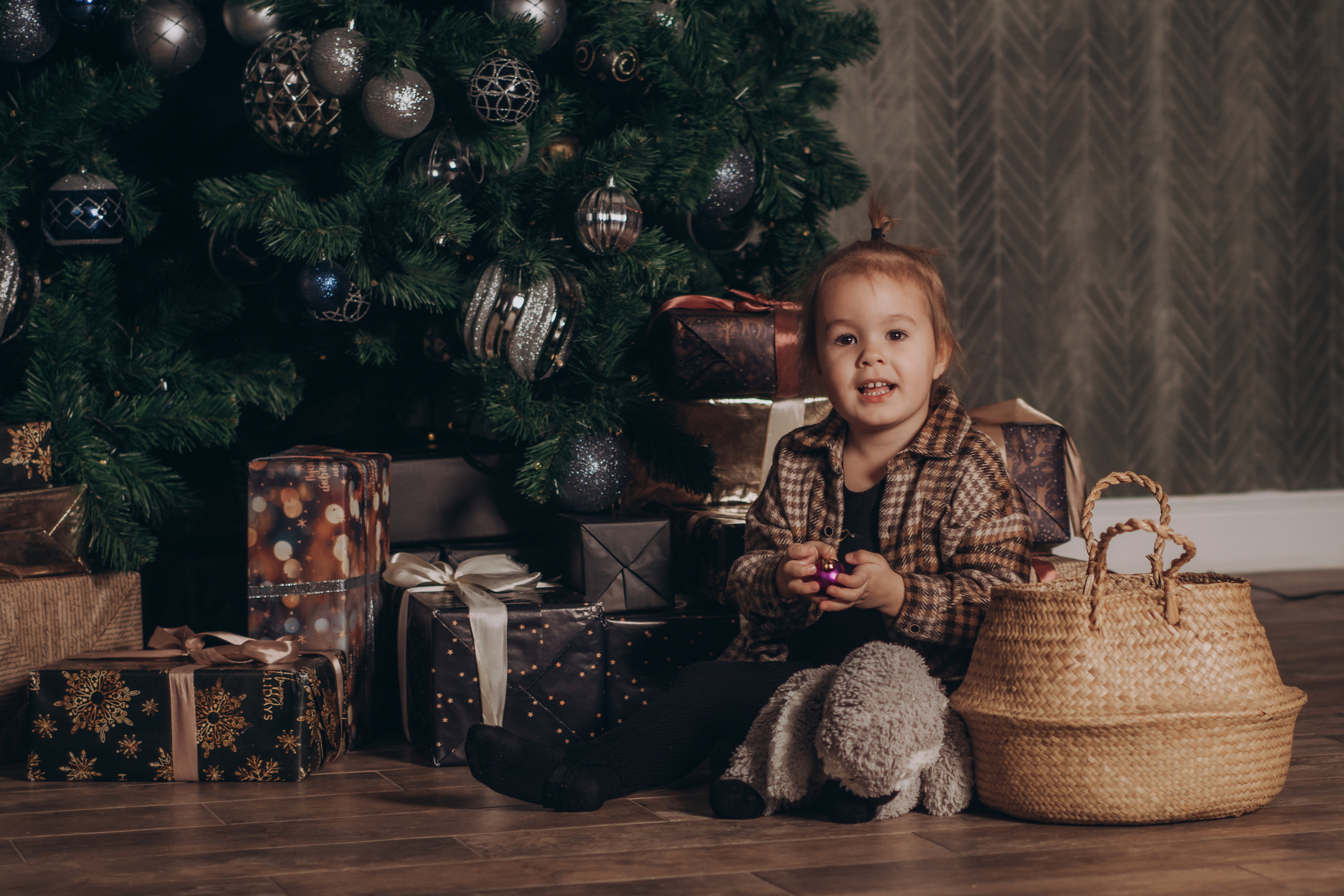 Новогодняя фотосессия Вика, Кира и Дима. Семейный и детский фотограф Кущ Наташа