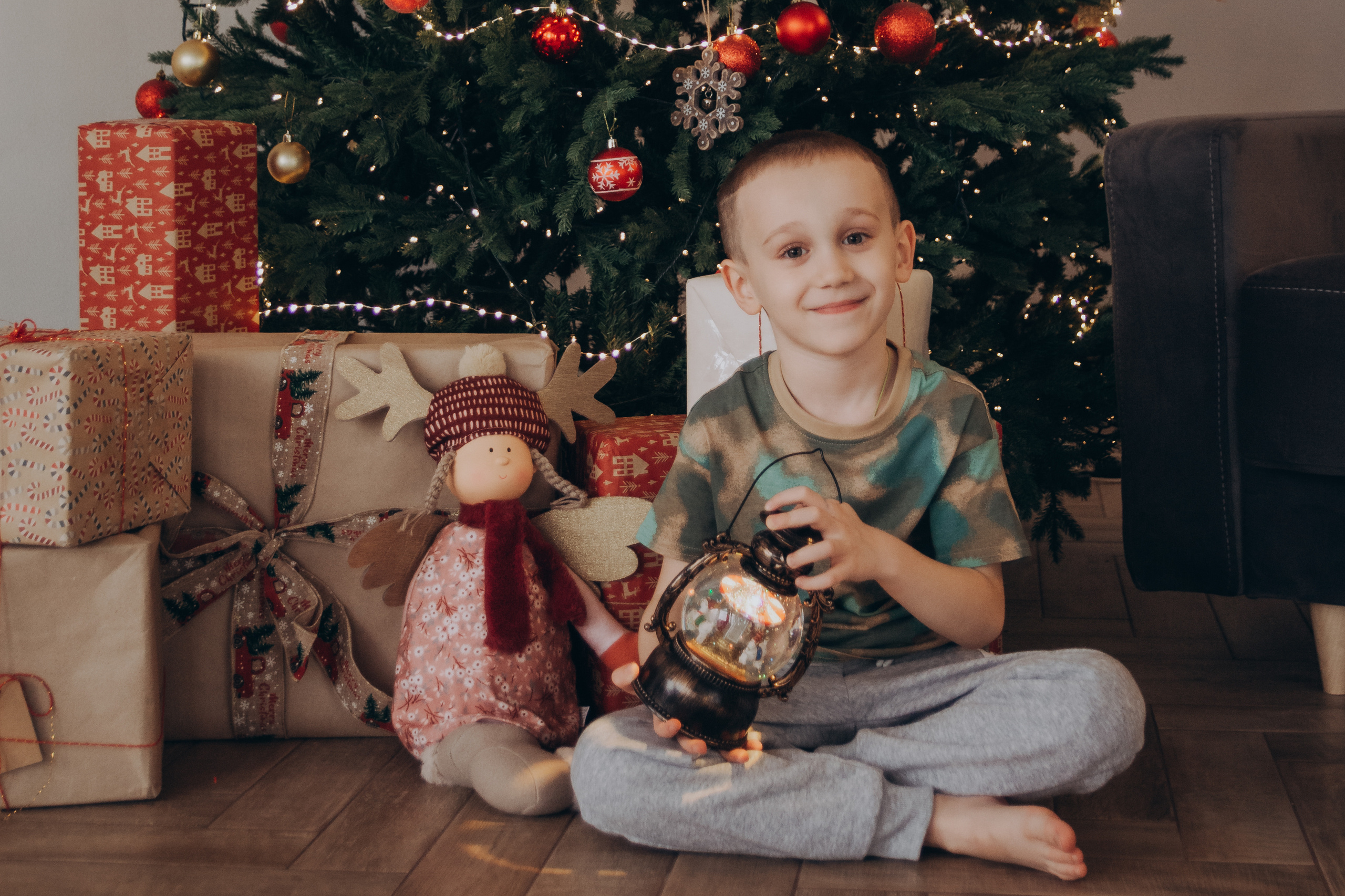 Новогодняя фотосессия Юлия и семья. Семейный и детский фотограф Кущ Наташа