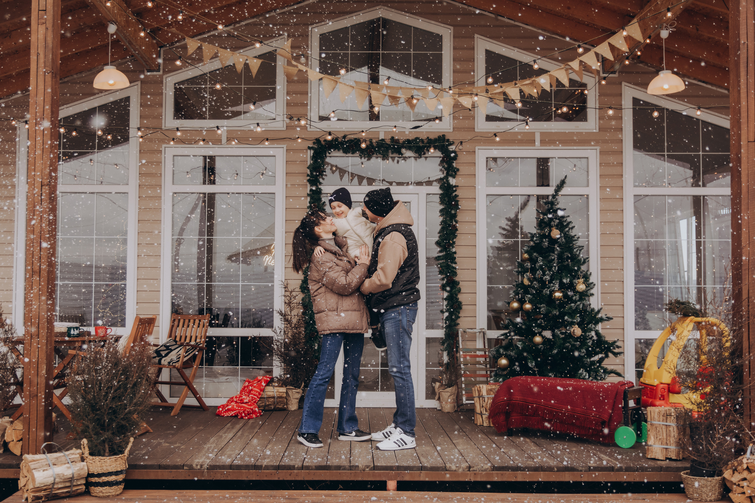 Новогодняя фотосессия Юлия и семья. Семейный и детский фотограф Кущ Наташа