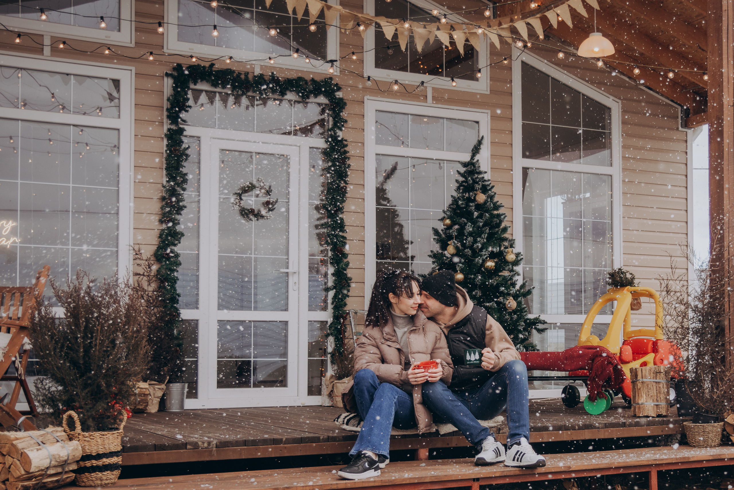 Новогодняя фотосессия Юлия и семья. Семейный и детский фотограф Кущ Наташа