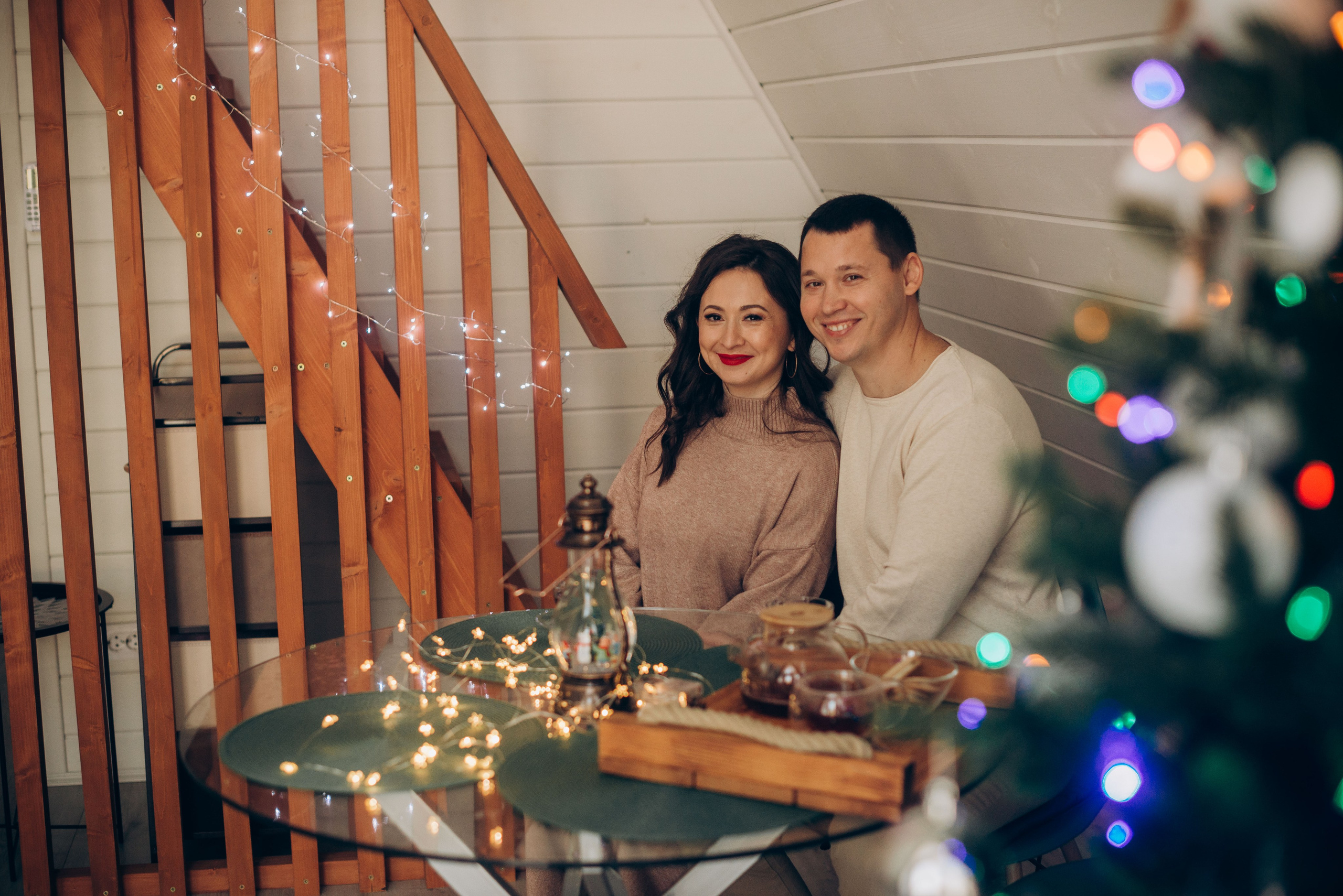 Зимняя фотосессия в домике A-frame. Семейный фотограф в Домодедово и Москве Елена Пичугина