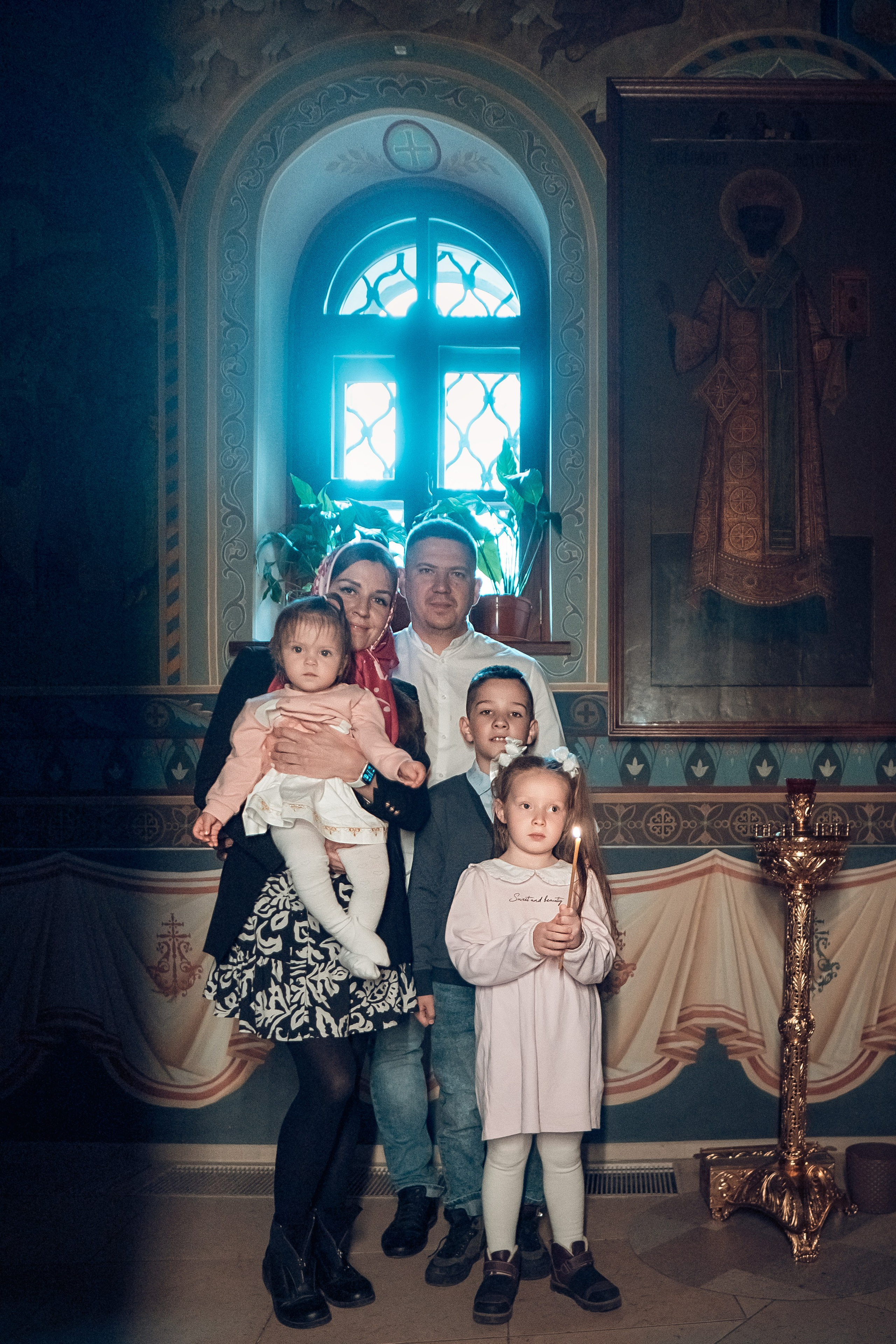 Таинство Крещения Артема, Ангелины и Адрианы