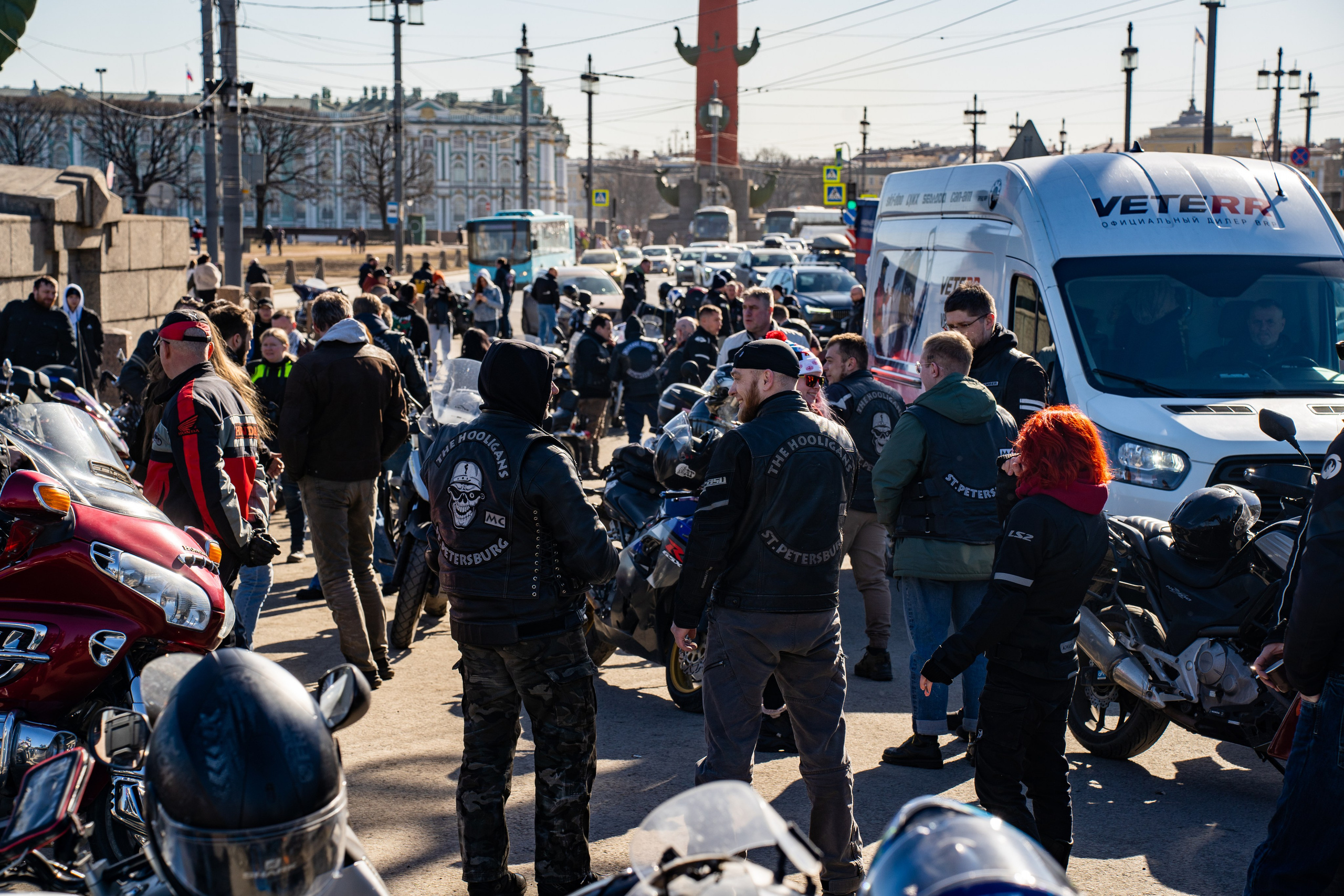 Весенний прохват мотоклуба Normans Riders MC. Концертный и репортажный фотограф в Санкт-Петербурге Слава Пахомов