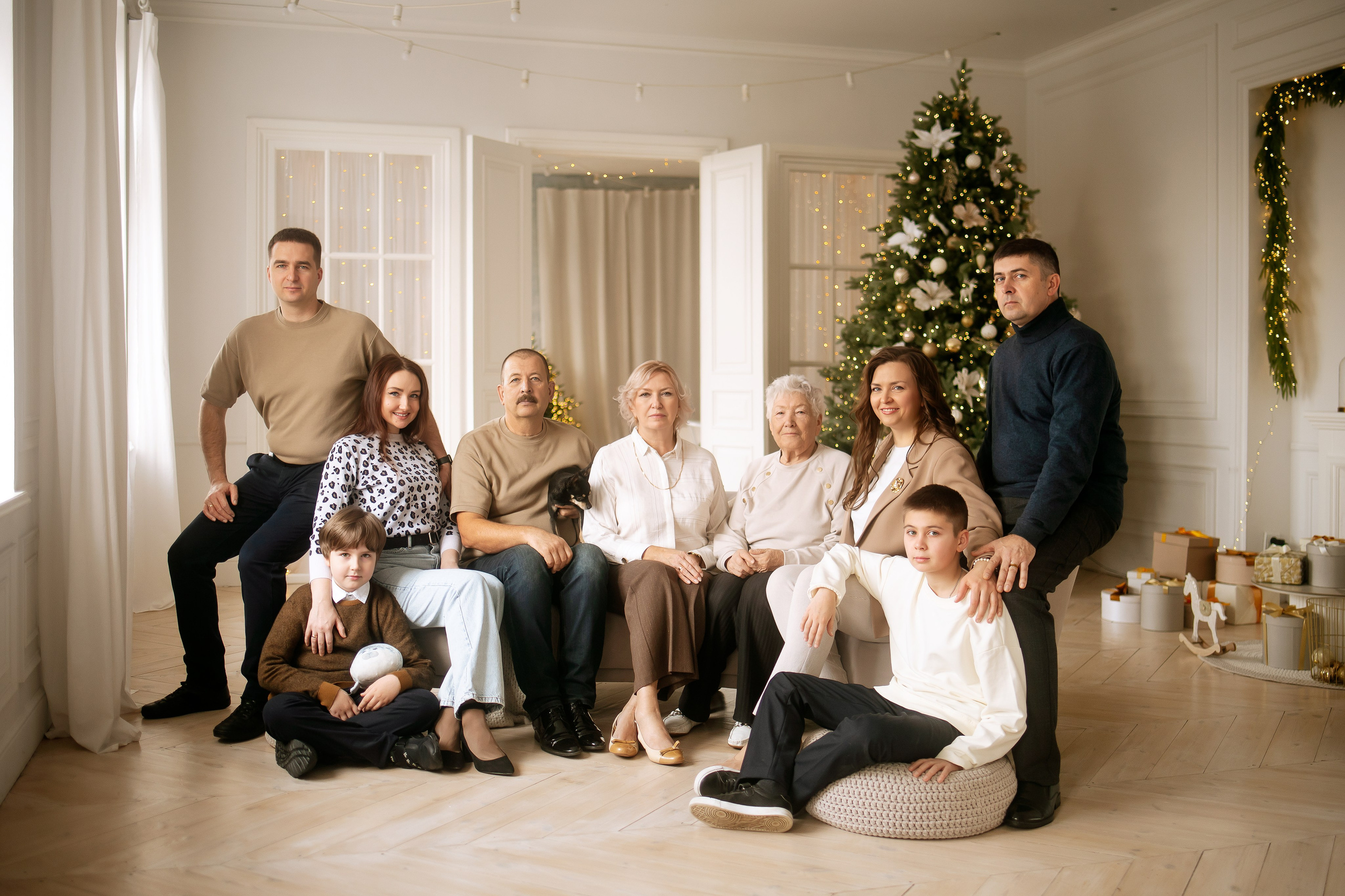 Семейная новогодняя фотосессия