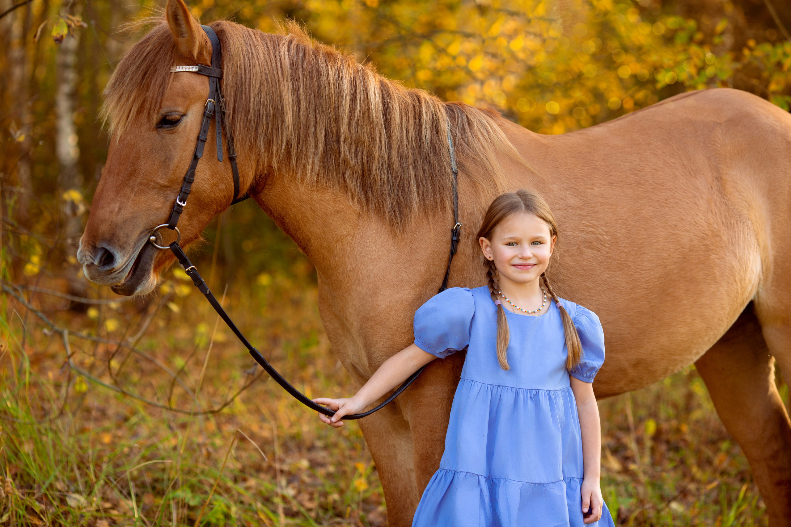 Анечка с лошадкой. Фотограф Антонина Свешникова. ВЫПУСКНЫЕ ФОТОКНИГИ для детских садов и школ. Москва, Владимир