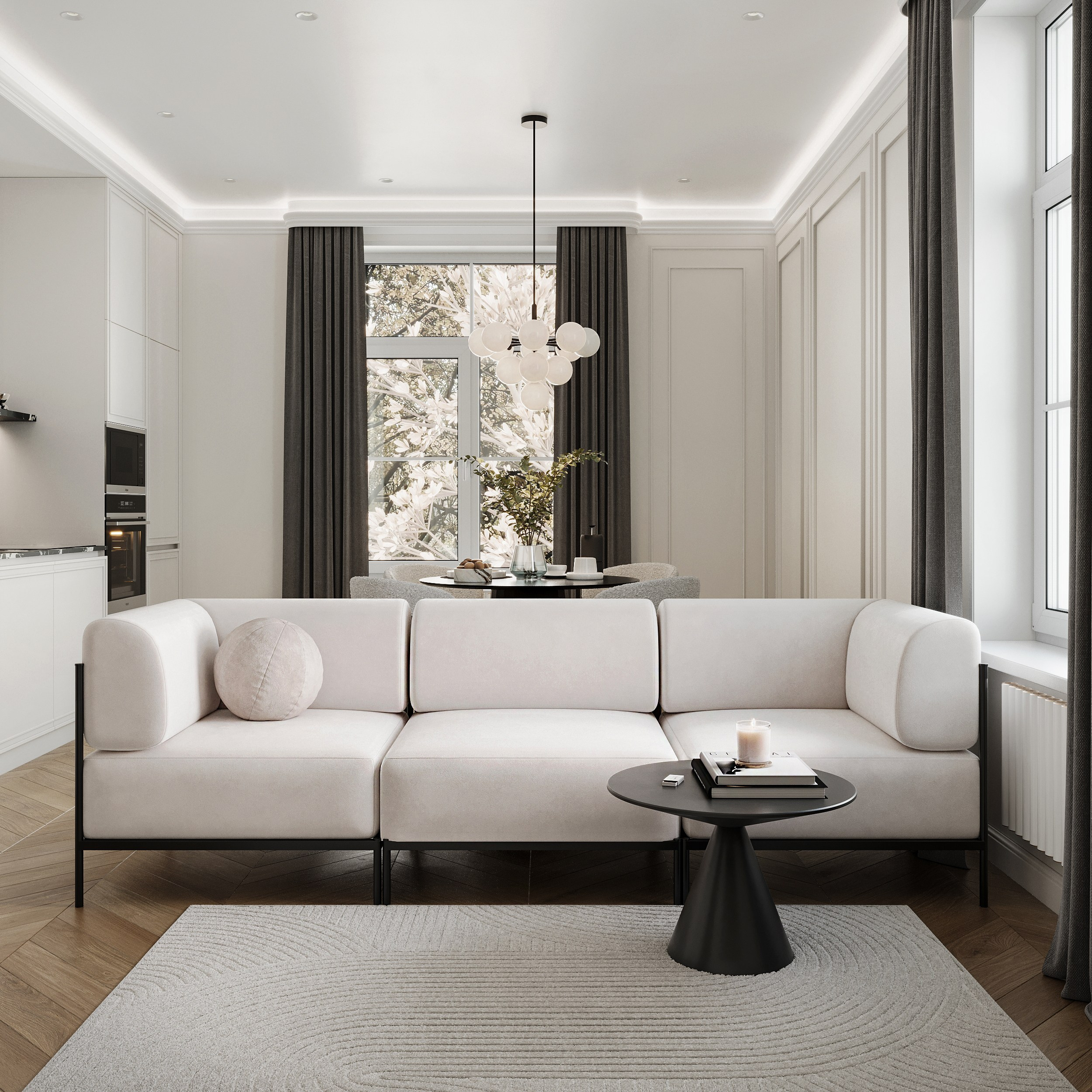 кухня-гостиная, интерьер кухни-гостиной, интерьер гостиной, дизайнер интерьера, дизайн интерьера Санкт-Петербург, дизайнер интерьера, дизайнер интерьеров, дизайн СПБ