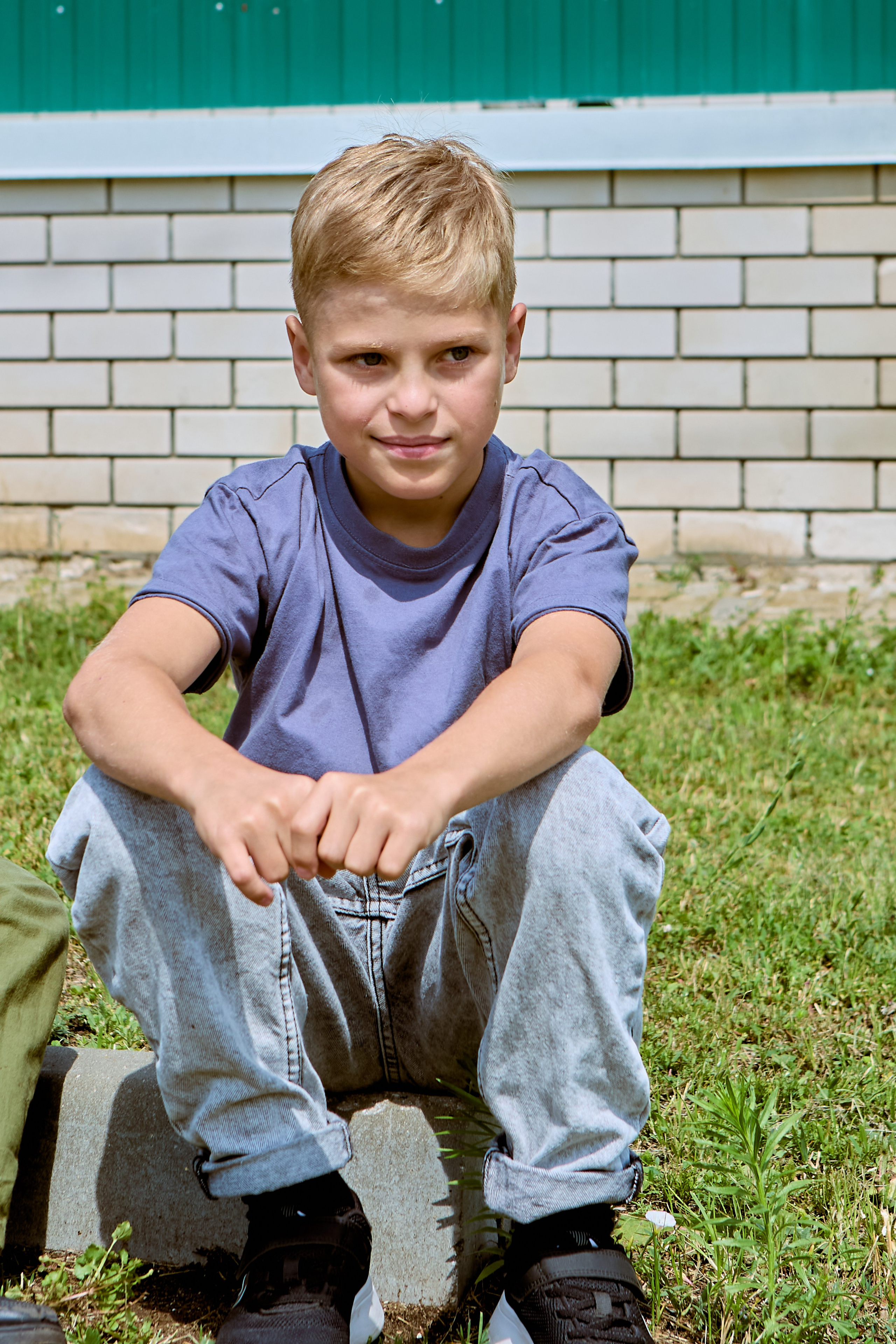 Детский портрет на стоянке Крестного хода в день всех Святых Земли Русской просиявших в Дзержинске.