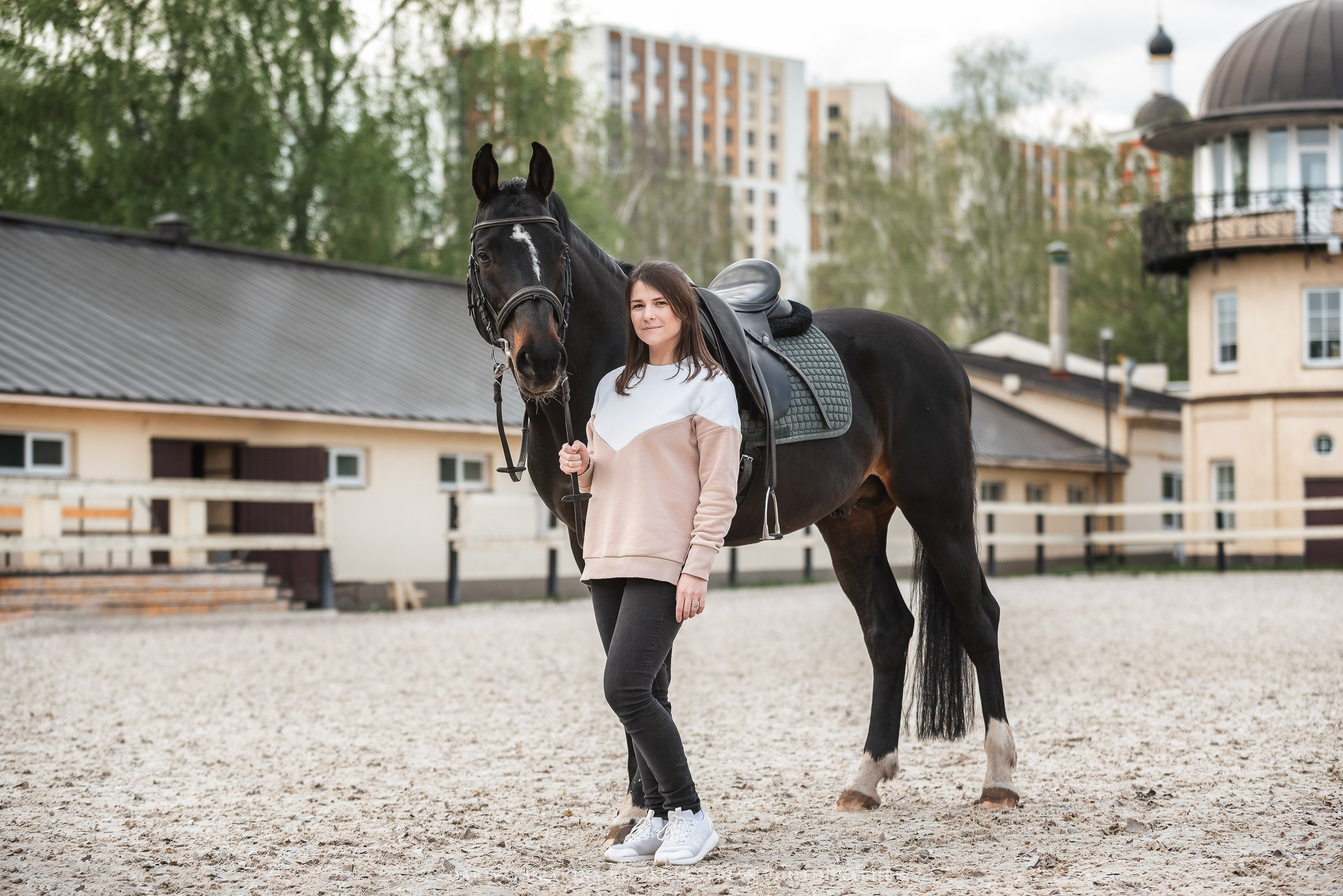 Ира, Боря и Ника с Кливом, HORSIO. Конный фотограф Куракина Дарья • Фотосессии с лошадьми