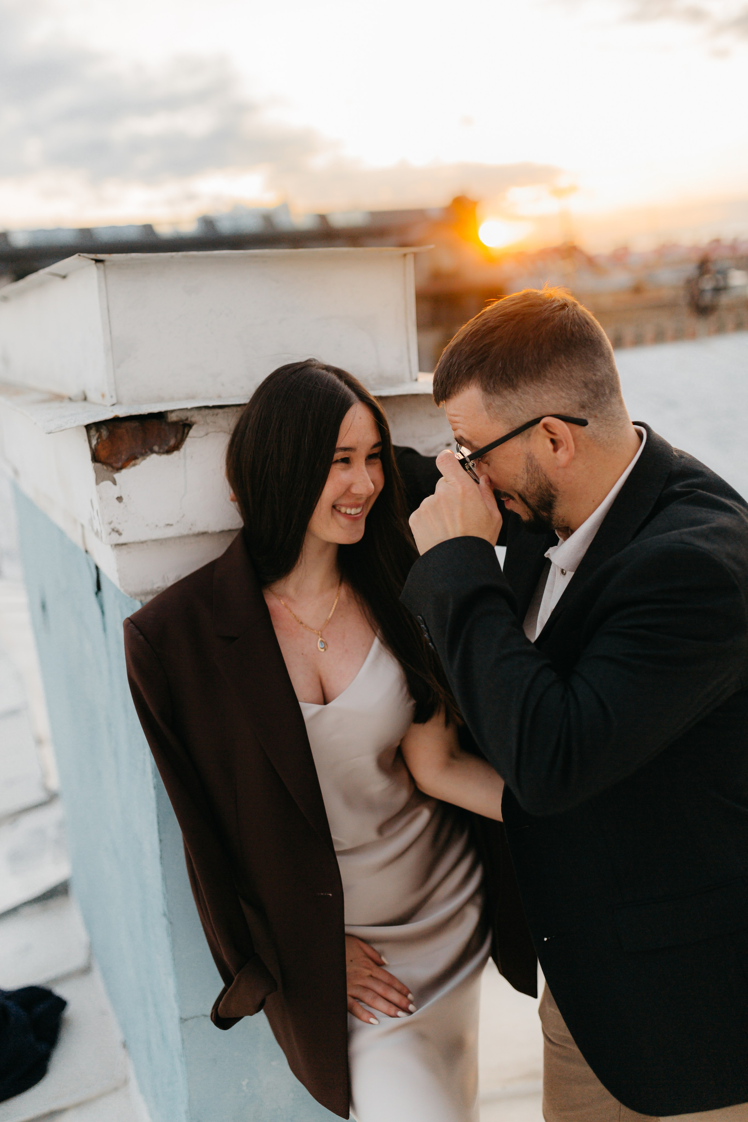 LoveStory на крышах Питера. Фотограф Санкт-Петербург Князева Елизавета