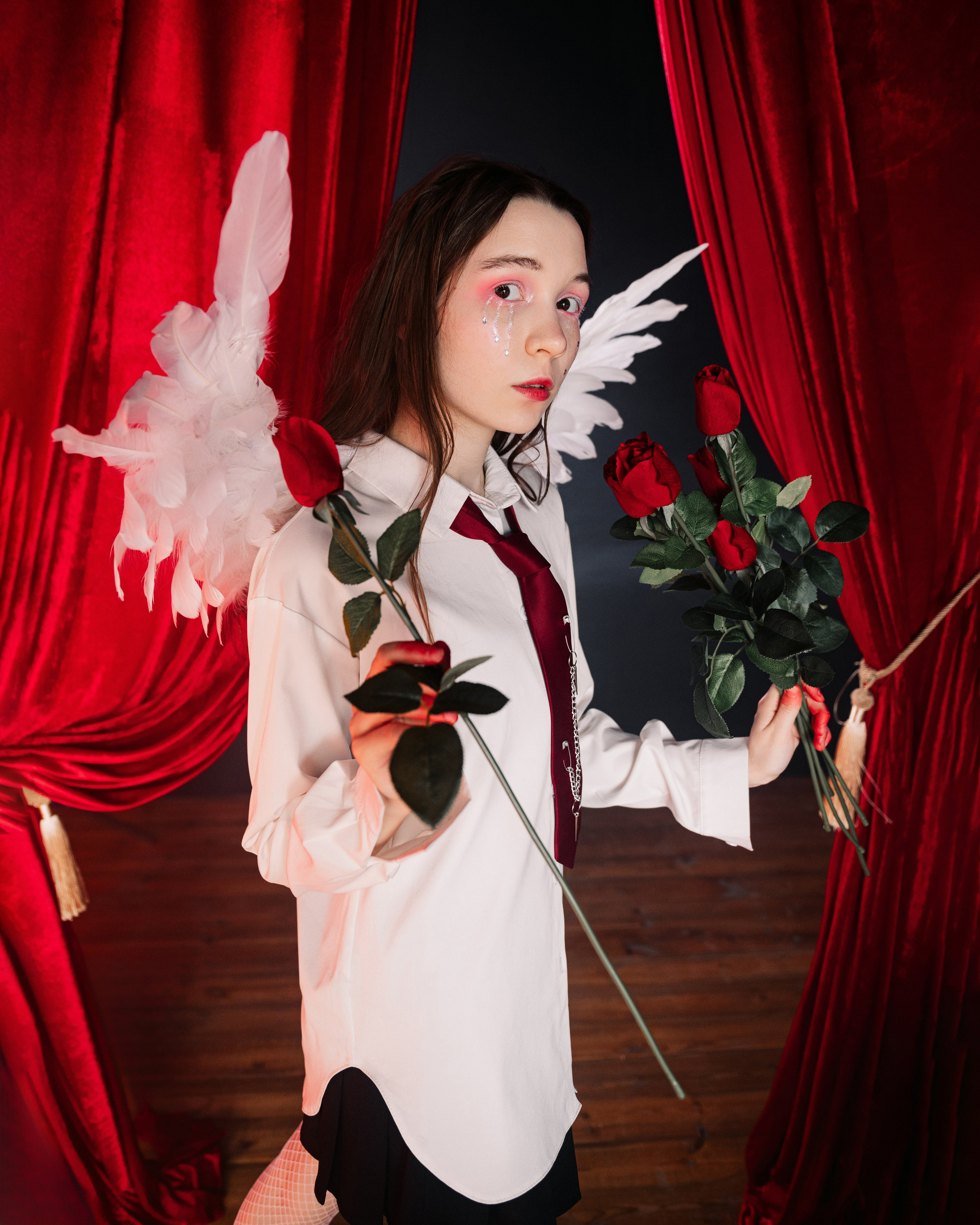 Фотосессия ангел с крыльями в фотостудии LEPOTA в г. Кемерово