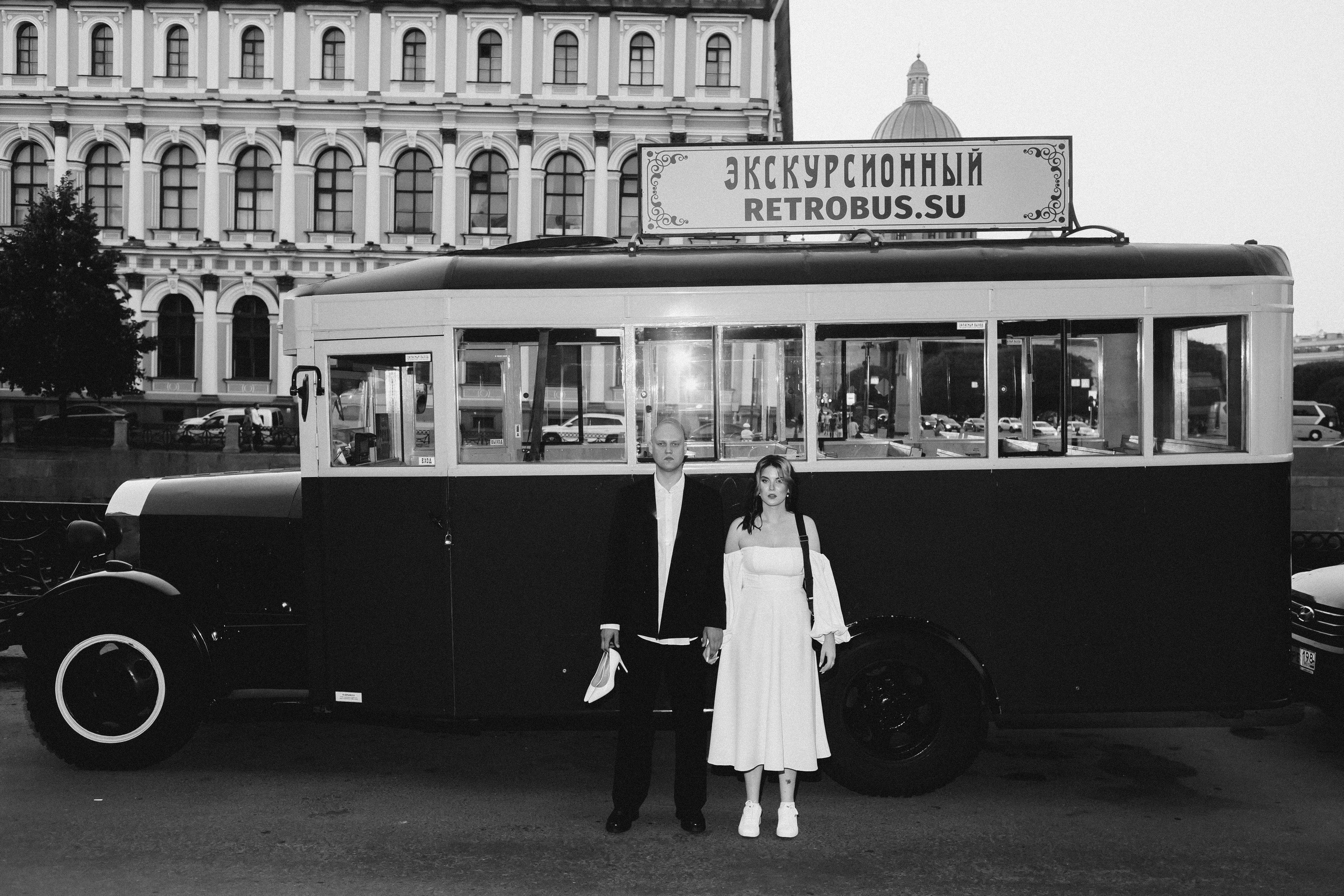 Ретро фотография жениха и невесты 